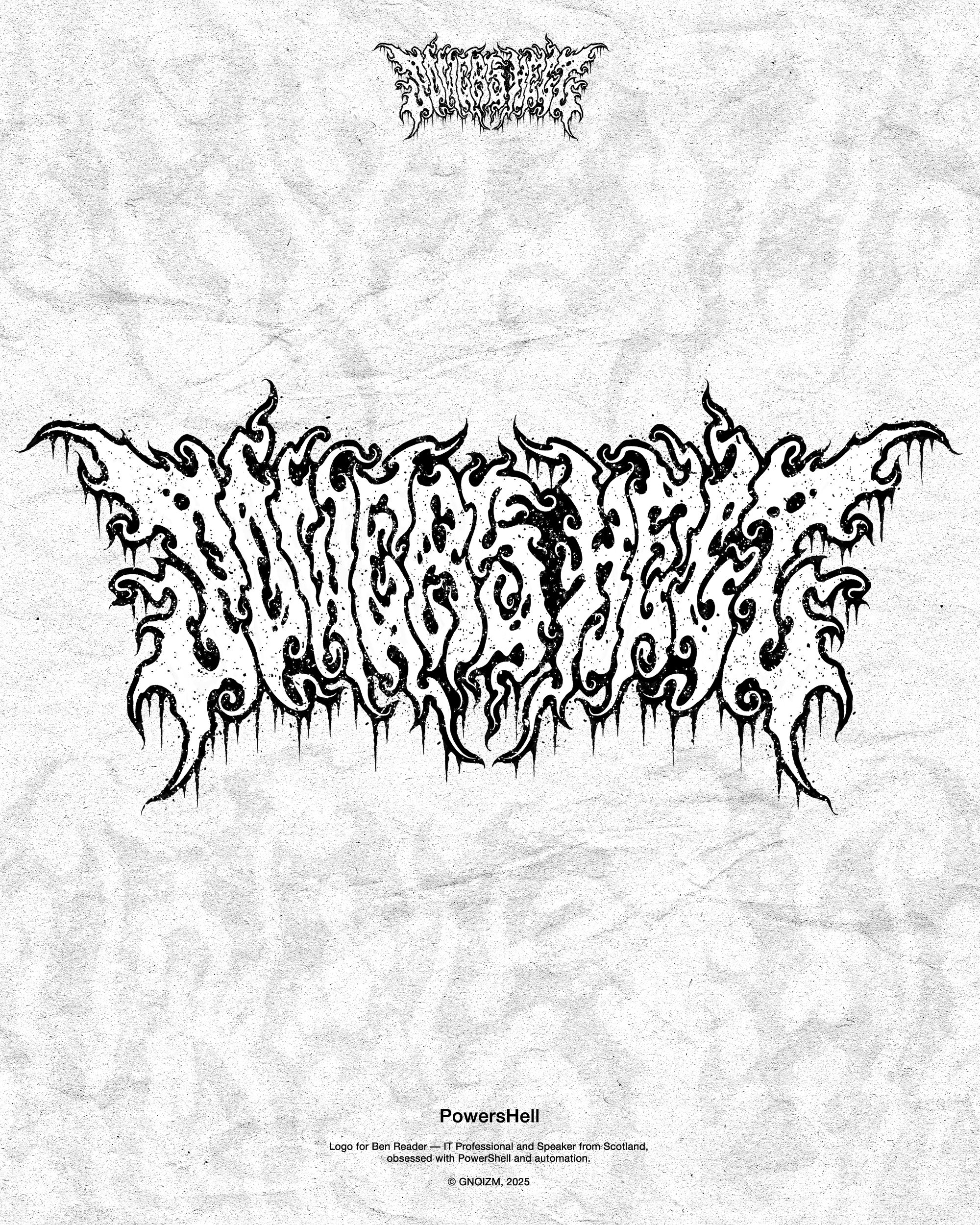 Powers Hell. GNOIZM | Metal Logos & Dark Lettering