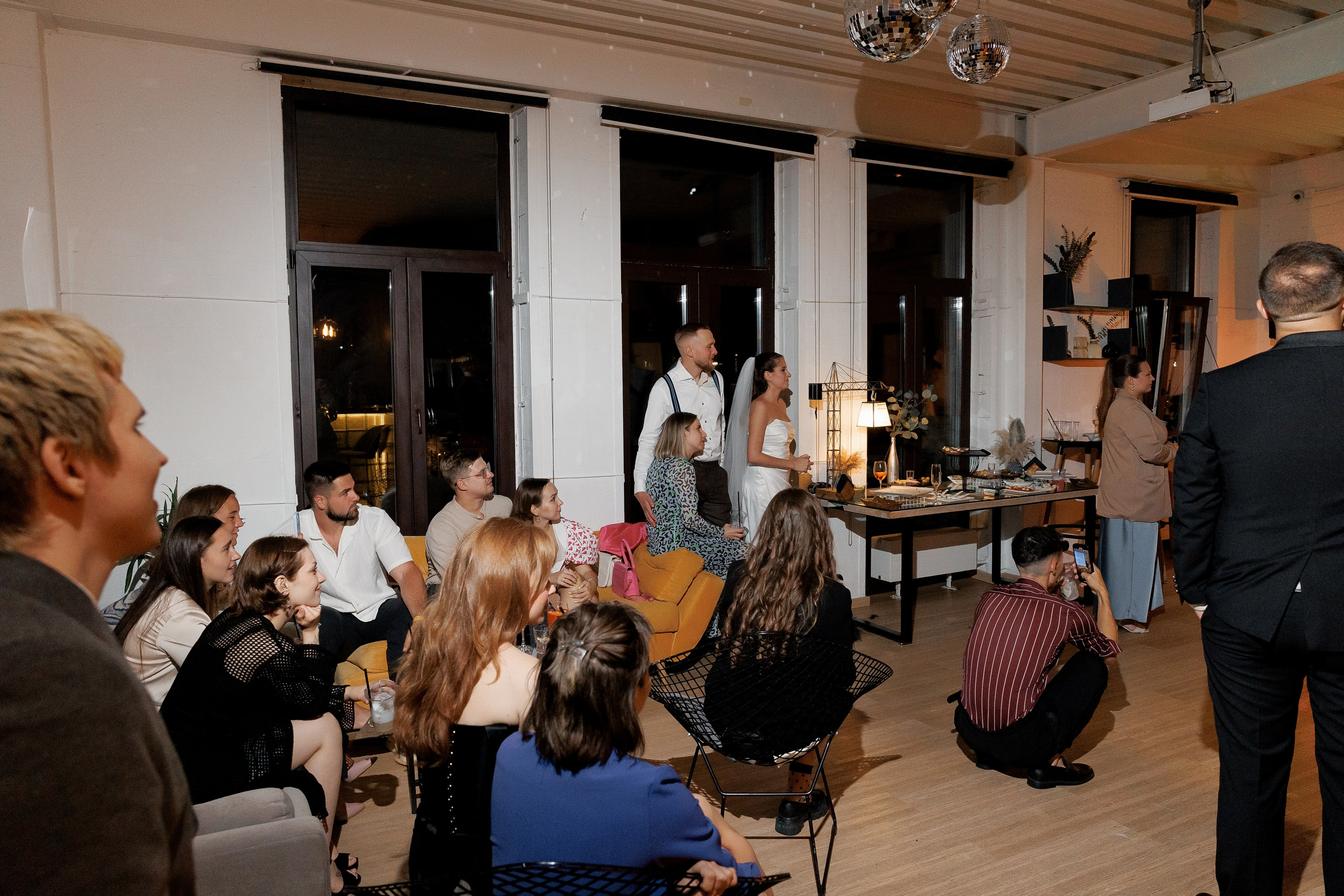 Свадебная вечеринка лофт Телескоп. Свадебный фотограф Домодедово Москва Катерина Алехина