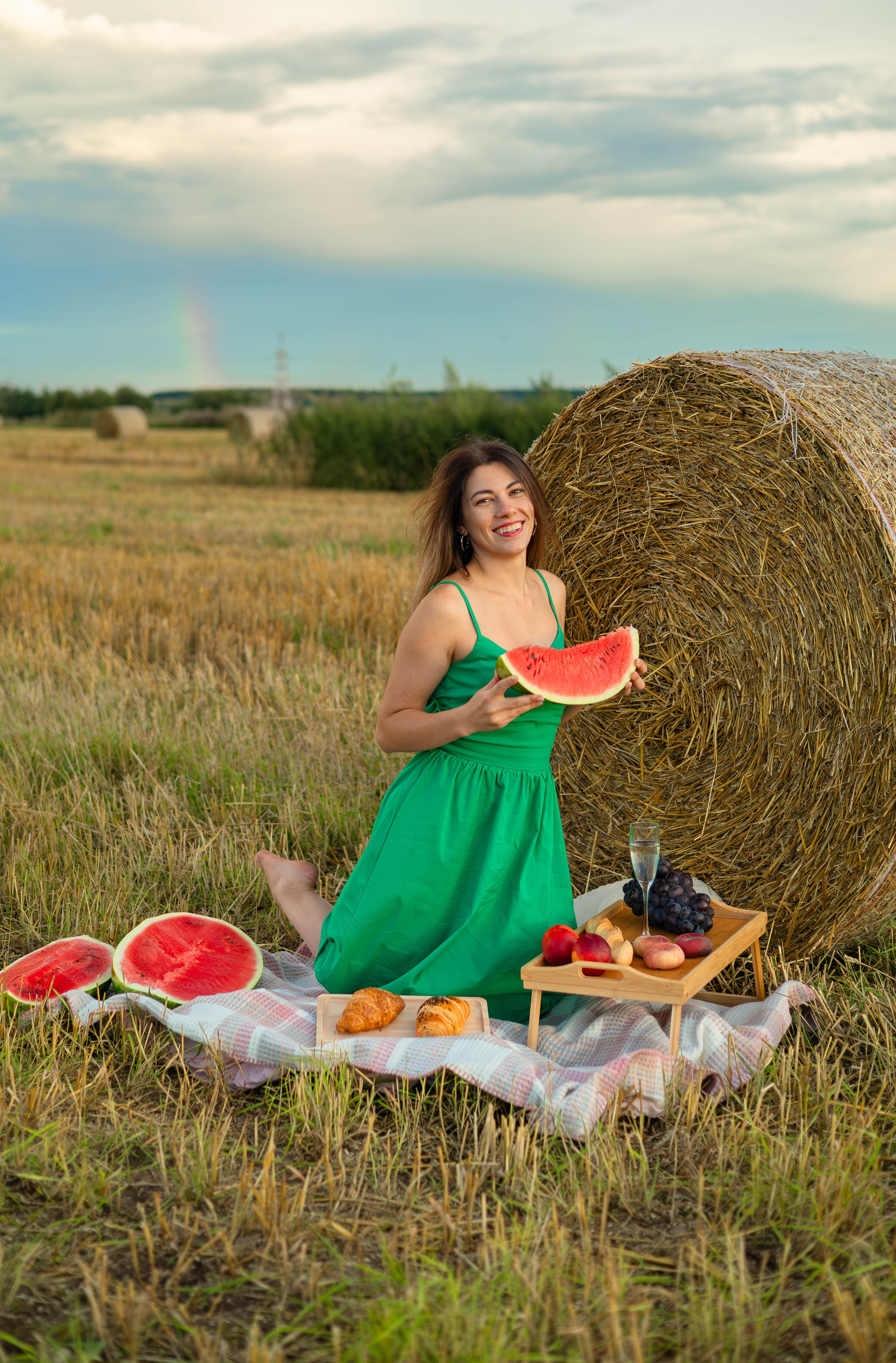 Анастасия. Закат в поле. Портретный фотограф Панферова Регина г. Санкт-Петербург, г. Казань