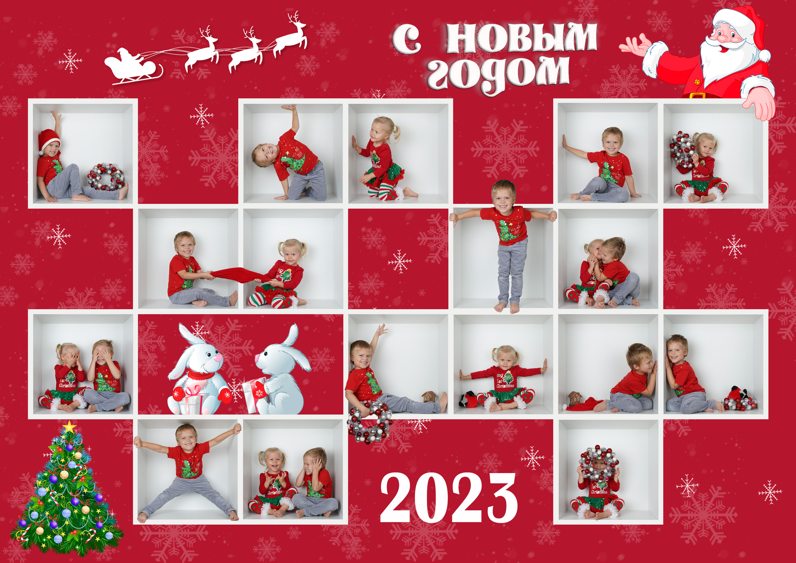 НОВОГОДНИЕ КУБИКИ. Выпускные альбомы для сада и школы в Москве