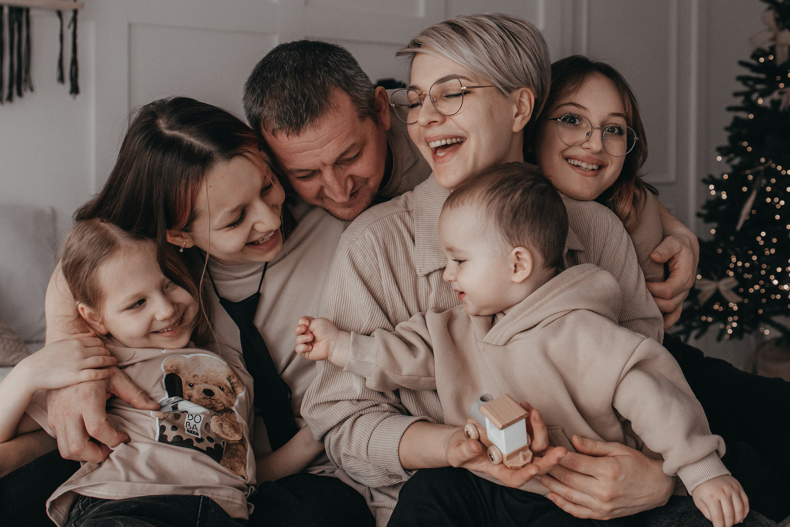 Фотосессия для многодетной семьи в студии. Семейный фотограф в Москве, Щелково, Фрязино _ Виктория Степанова