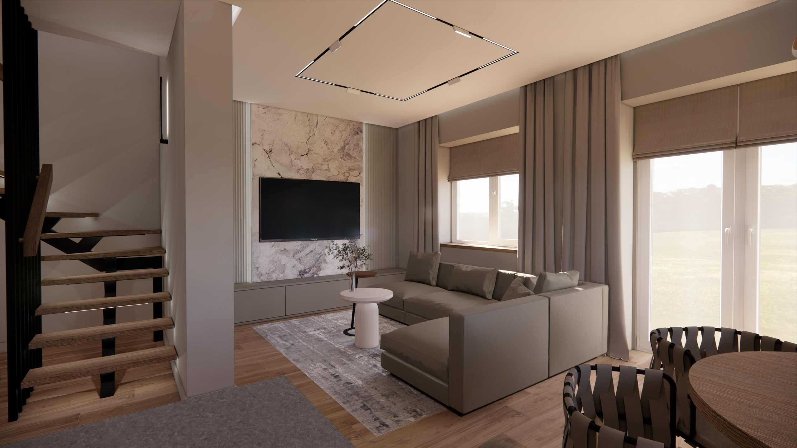 Дуплекс 120 м² в КП ВП-лайт (совместная работа с Любовью Поляковой designpolyakova.ru). Push-design.ru