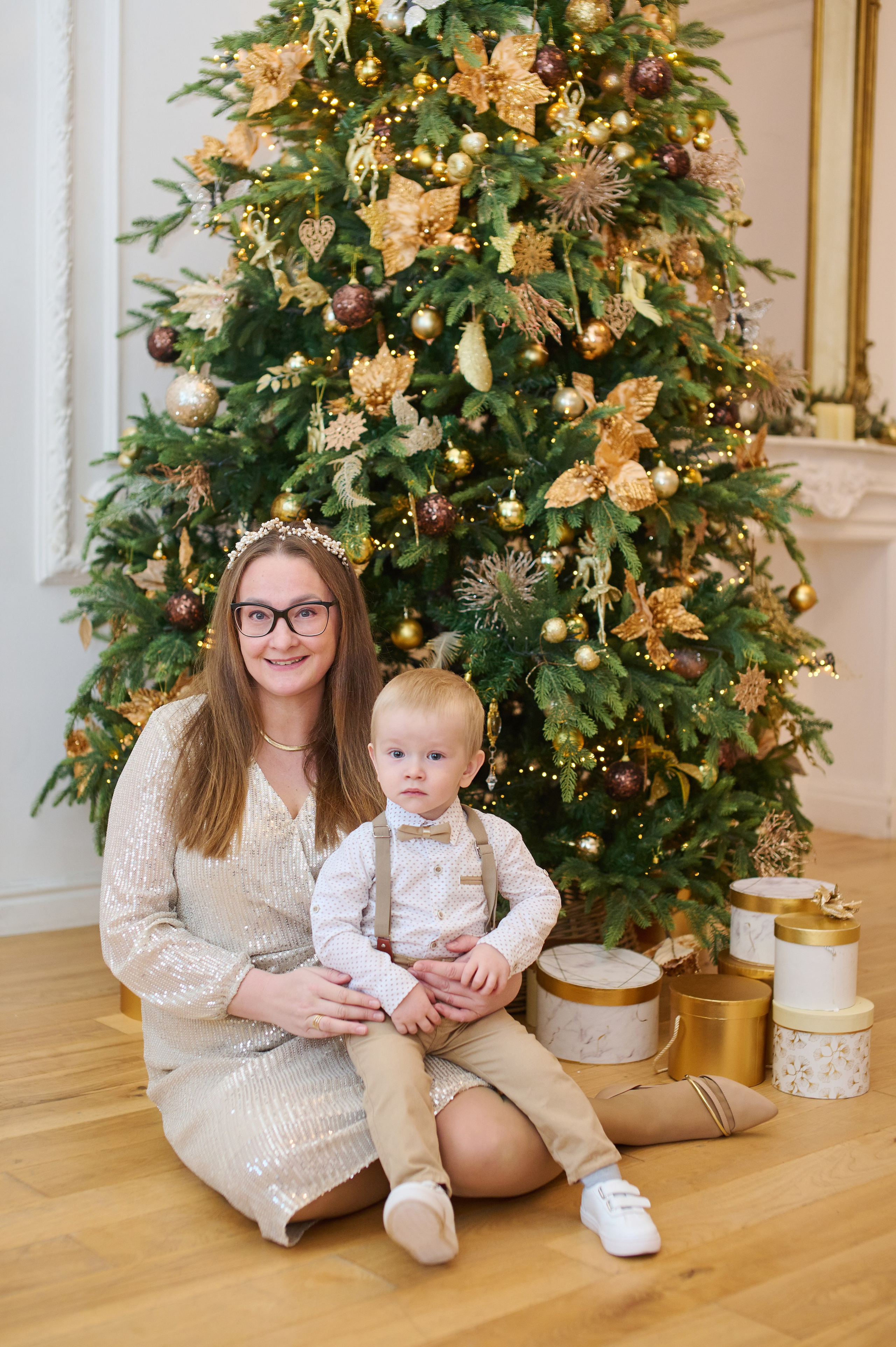 Новогодняя съемка для мам и малышей в студии. Фотограф в Санкт Петербурге Александра Вильдгрубе
