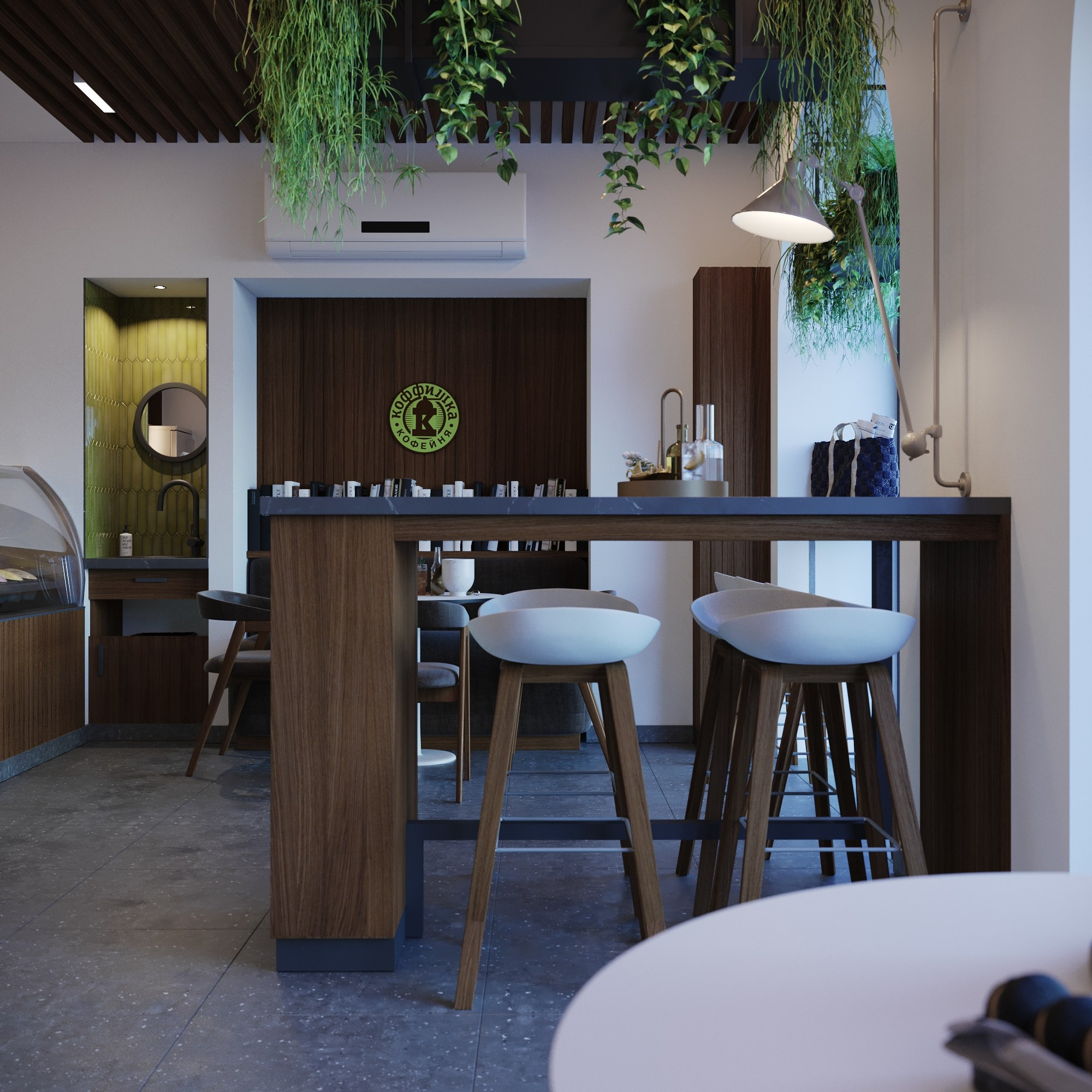 Визуализация кофейни. Студия 3d визуализации Arcviz