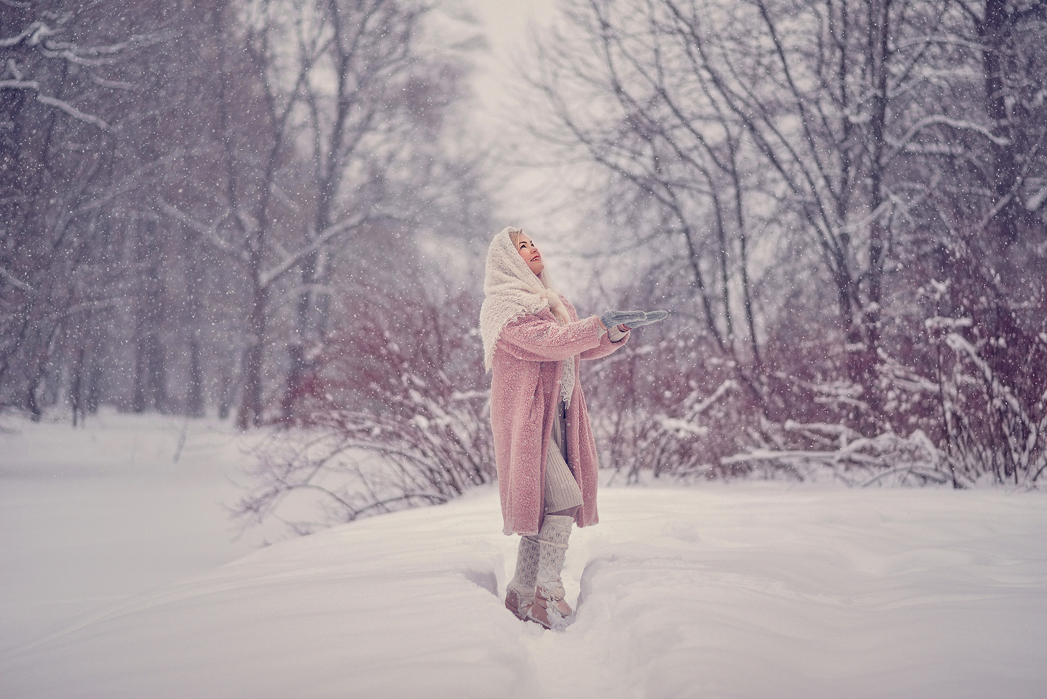 Зимняя фотосессия Галины. Детский и семейный фотограф в Санкт-Петербурге и Мурманске Ксения Дуде