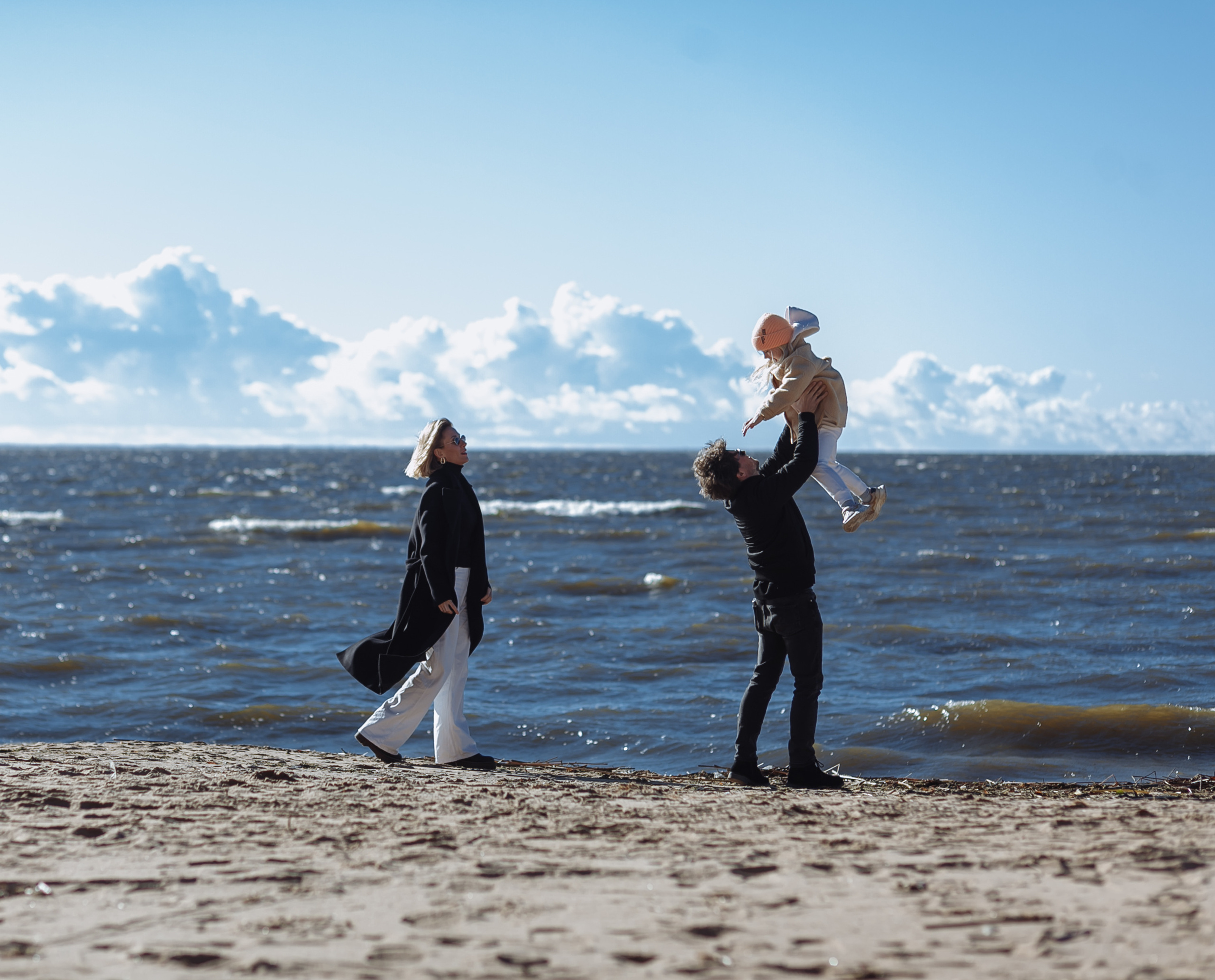 Осень на берегу Финского залива. Семейный фотограф, свадебный фотограф, женский портрет в Санкт-Петербу