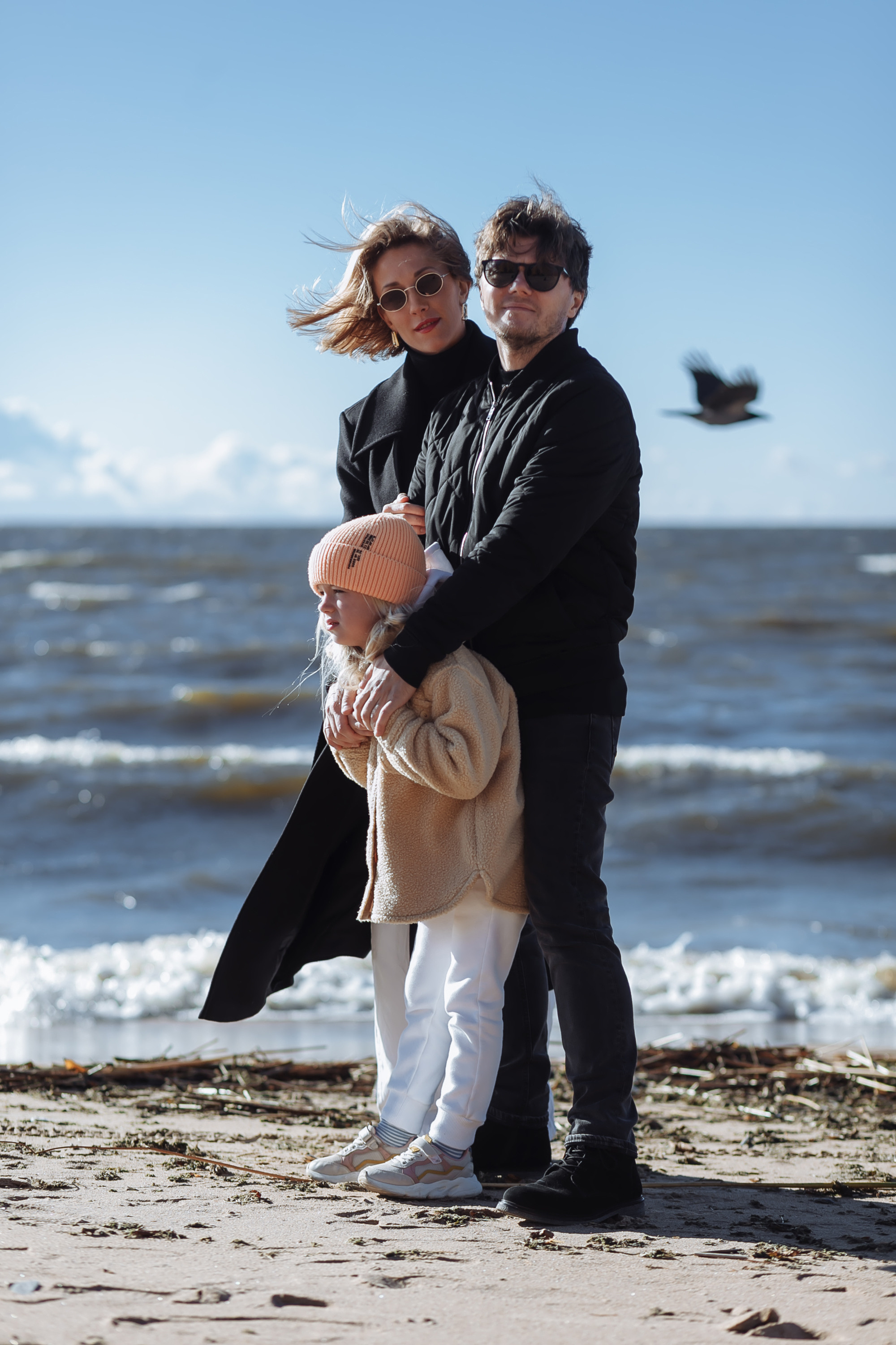 Осень на берегу Финского залива. Семейный фотограф, свадебный фотограф, женский портрет в Санкт-Петербу