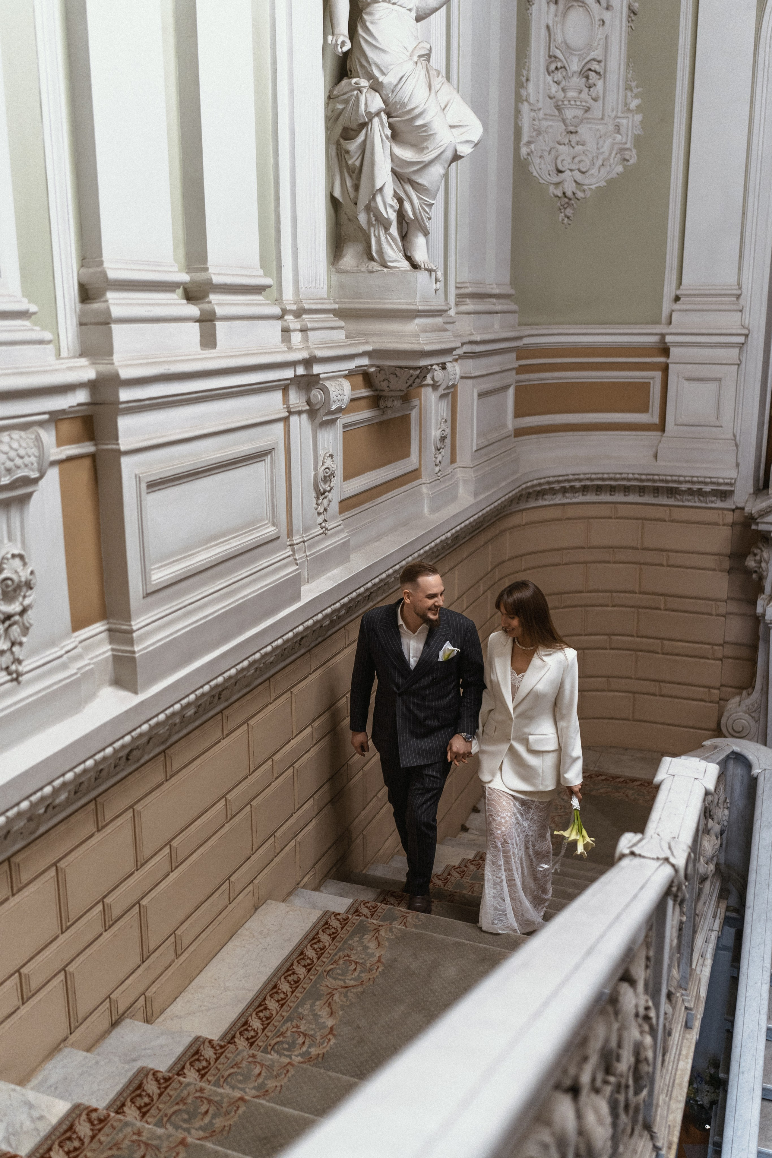 Свадебная фотосессия в Санк-Петербурге. Дворец Бракосочетания №1. Английская набережная, 28. Роспись в 1 Дворце.