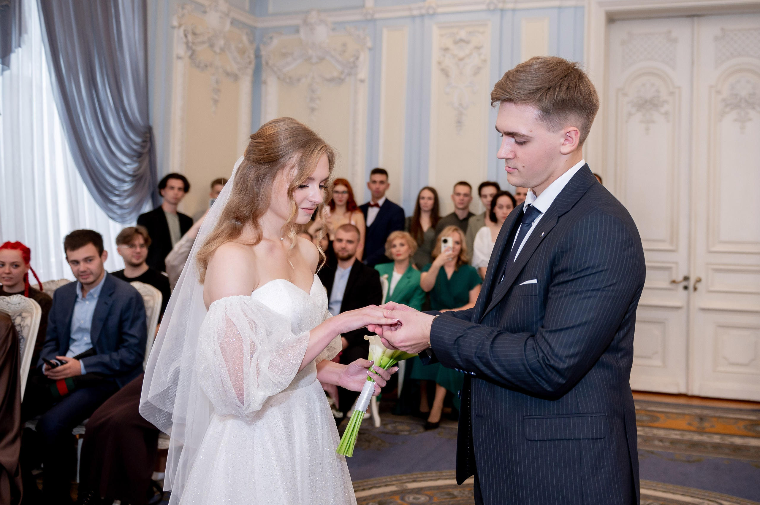 Анастасия и Михаил (Второй Дворец Бракосочетания на Фурштатской улице 52, фотосессия в Таврическом парке). Портретный, семейный и свадебный фотограф в Санкт-Петербурге и в Пушкине Ширяев Денис