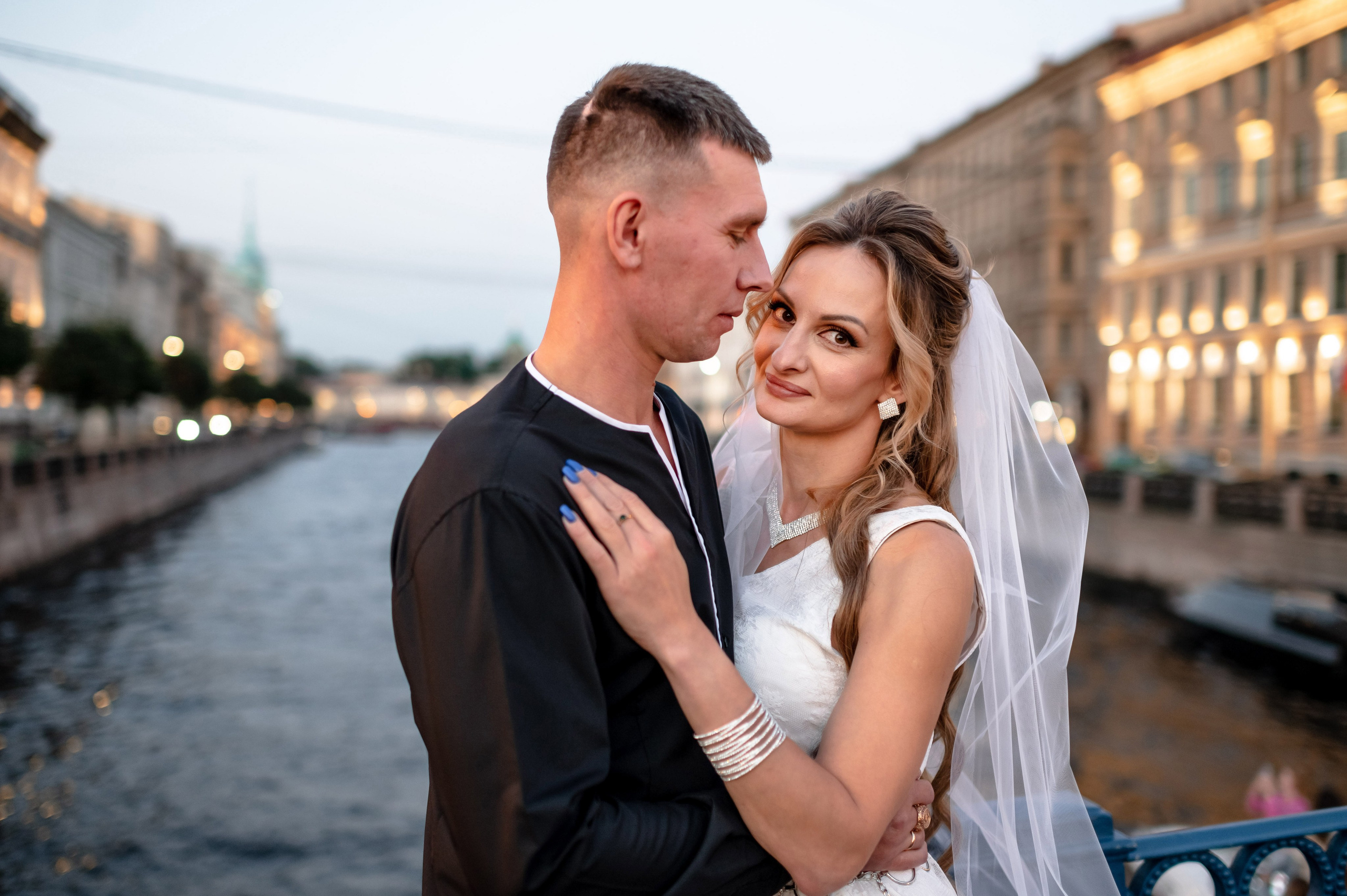 Екатерина и Андрей (свадебная фотосессия в вечернем Петербурге). Портретный, семейный и свадебный фотограф в Санкт-Петербурге и в Пушкине Ширяев Денис