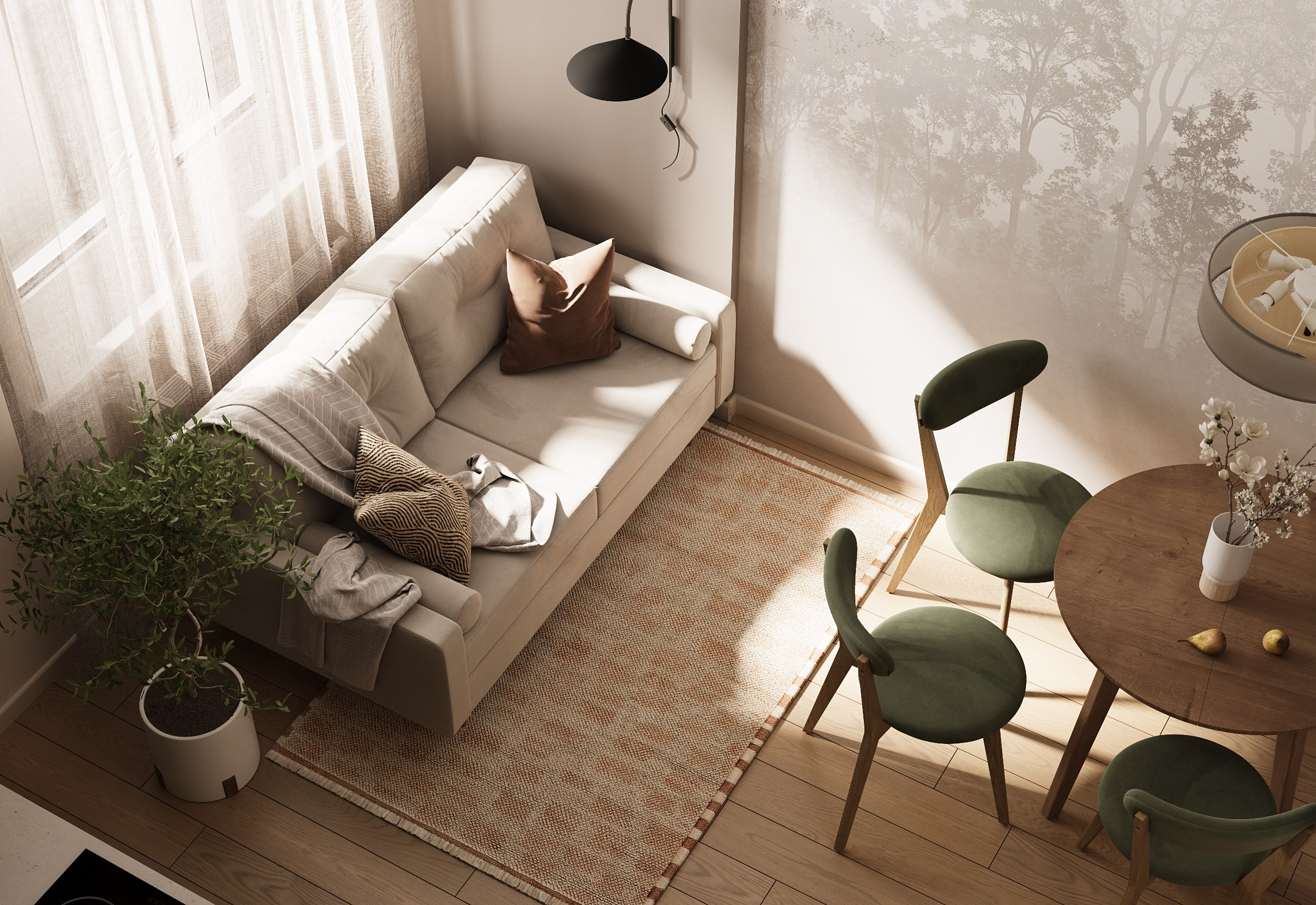 ЖК Открытие 65.8 м². Дизайнер интерьера квартир и частных домов в Казани