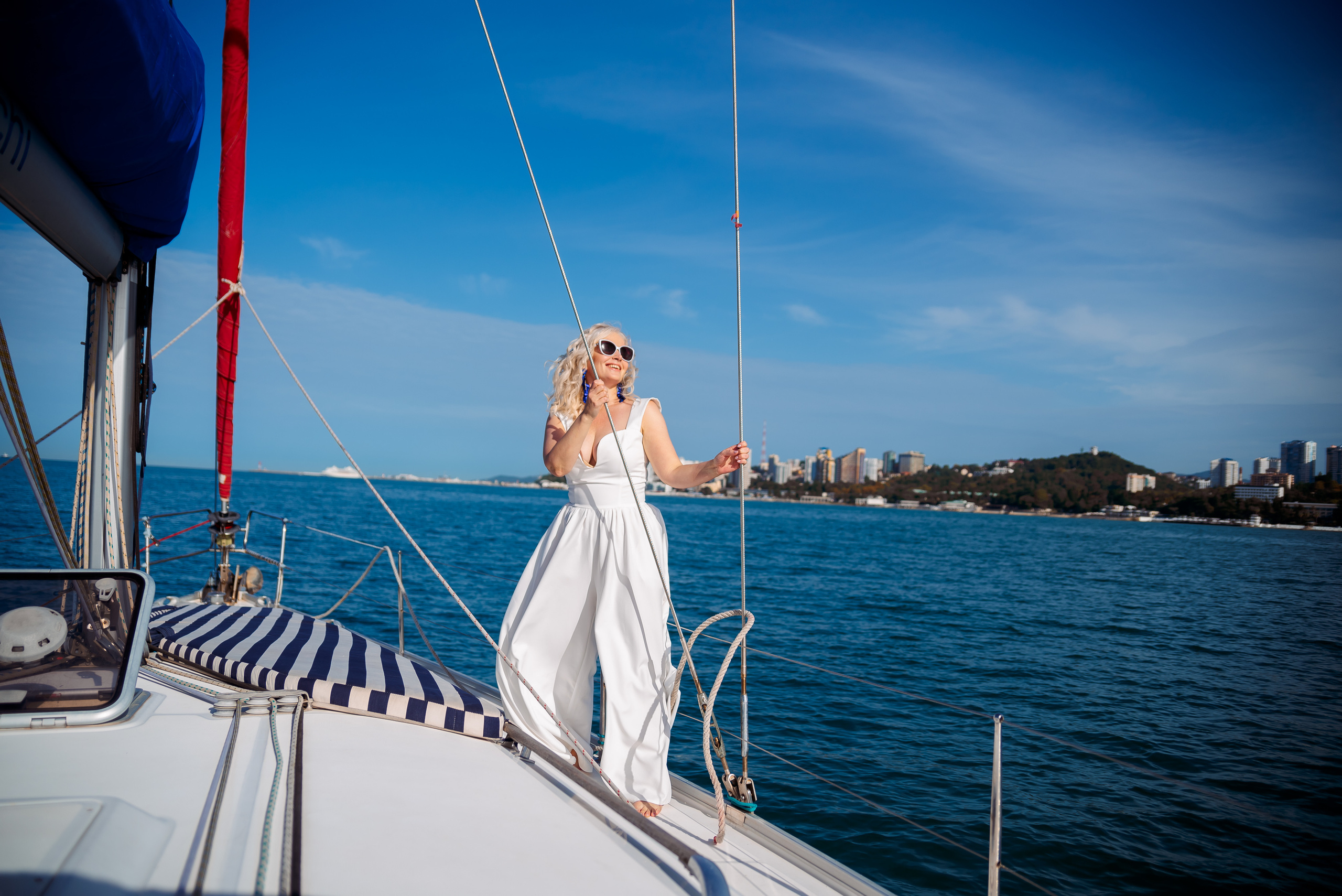 На яхте. Семейный и женский фотограф Лоо Краснодар Сочи Энем Татьяна Трибурт