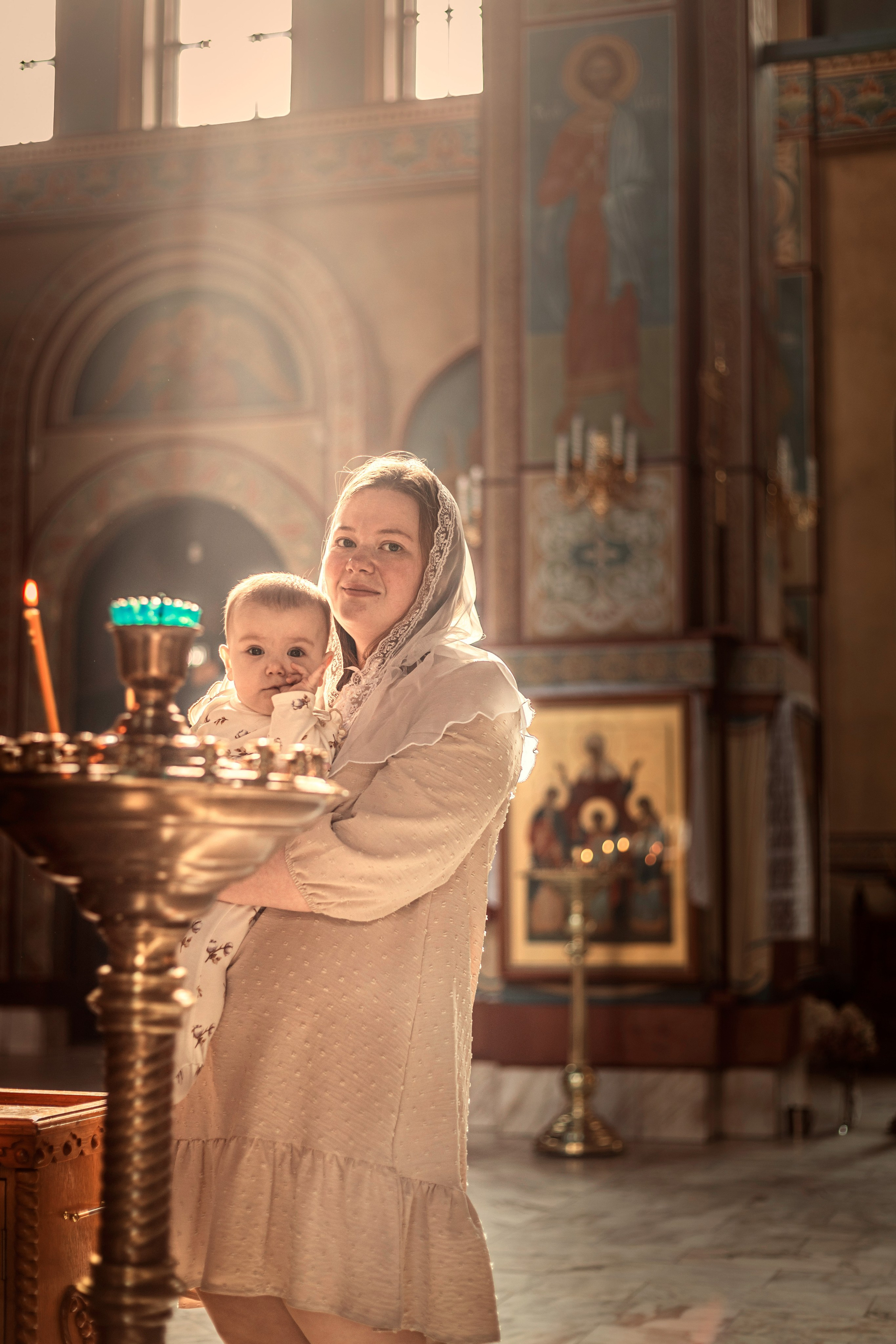 Таинство Крещение Евсевии. ТОП Фотограф на Крещение и Венчание Железногорск Алексей Мещеряков