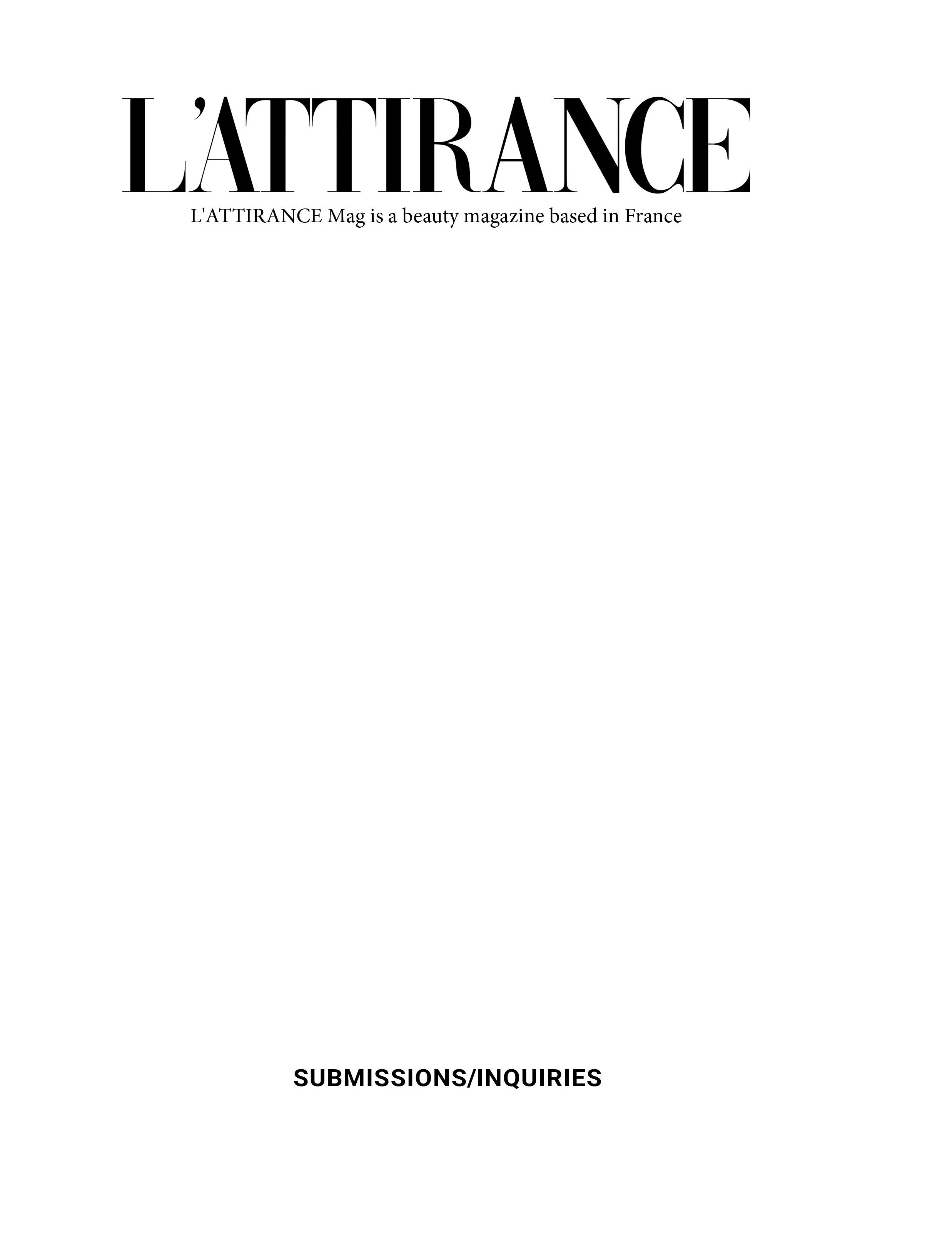 Model L'ATTIRANCE, Frаnce, elitе fashion magazine. Светлана Фатьянова