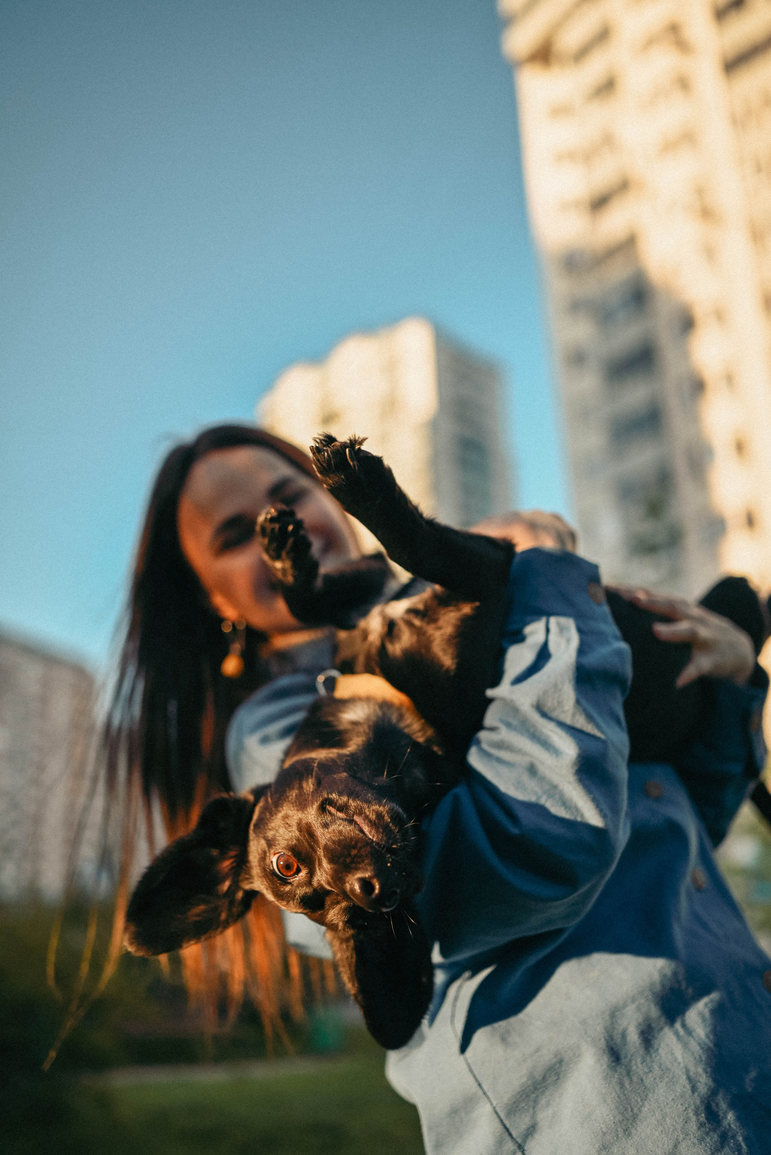 Прогулка с пушистым другом. Семейный фотограф в Москве Люберцах Ирина Вронская