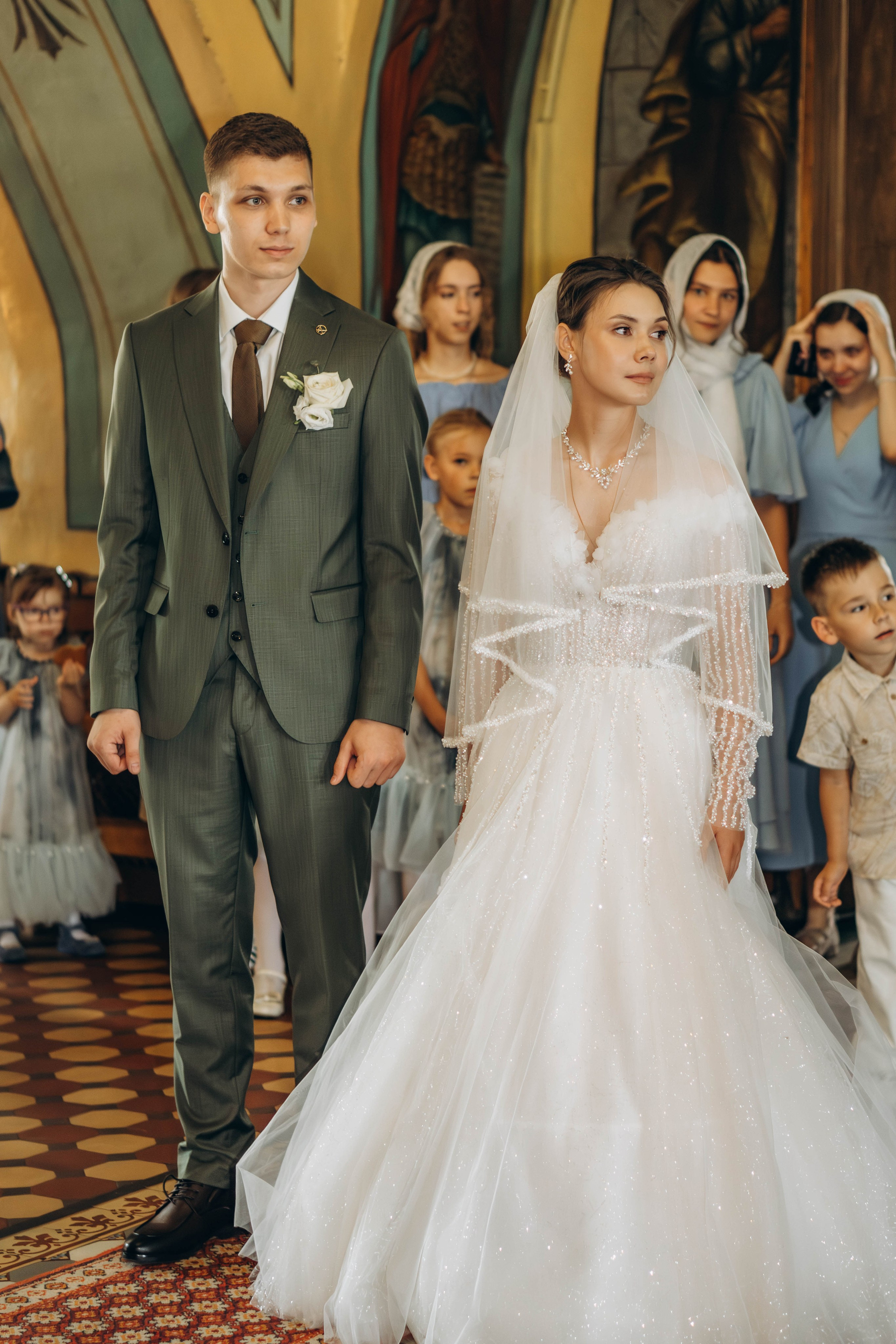 Венчание Поликарпа и Антонины Церковь Рождества Христова. Фотограф Москва Валерия Веденина