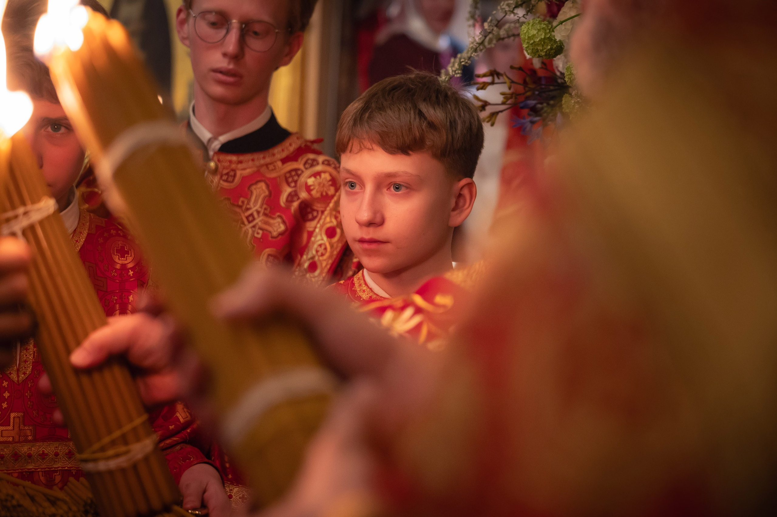 Богородский храм. Пасха. Полунощница, Божественная литургия. Антон и Татьяна Денисенко — В храме