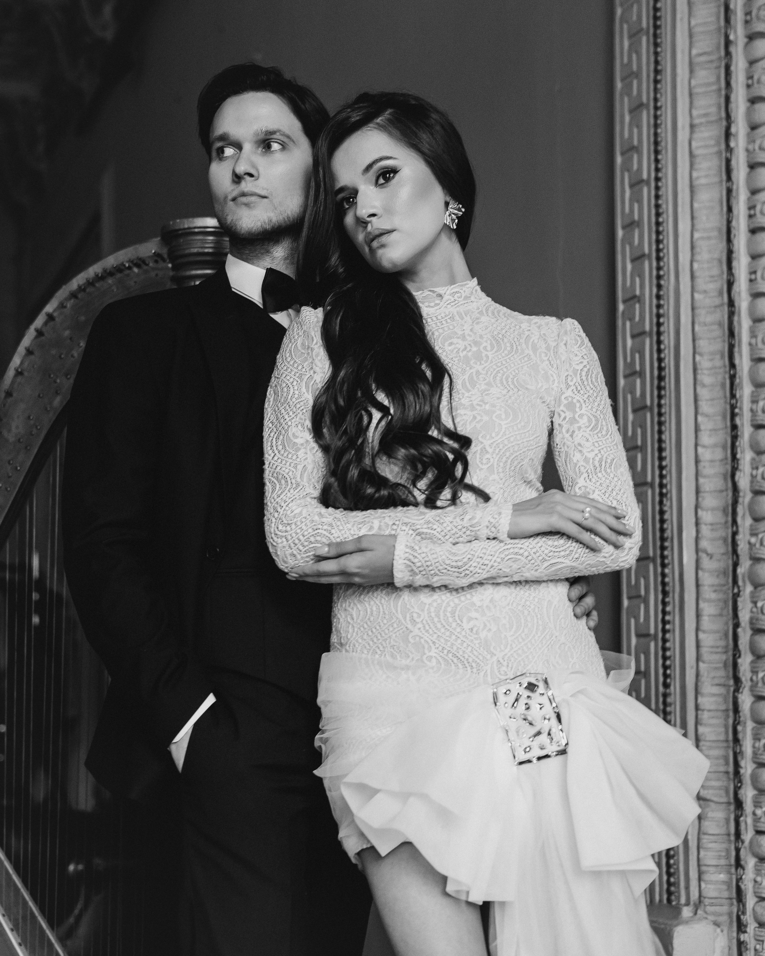 Руслан и Александра. Свадебная фотосессия в студии. Семейный и свадебный фотограф в Москве и области EVGENIA SAVI