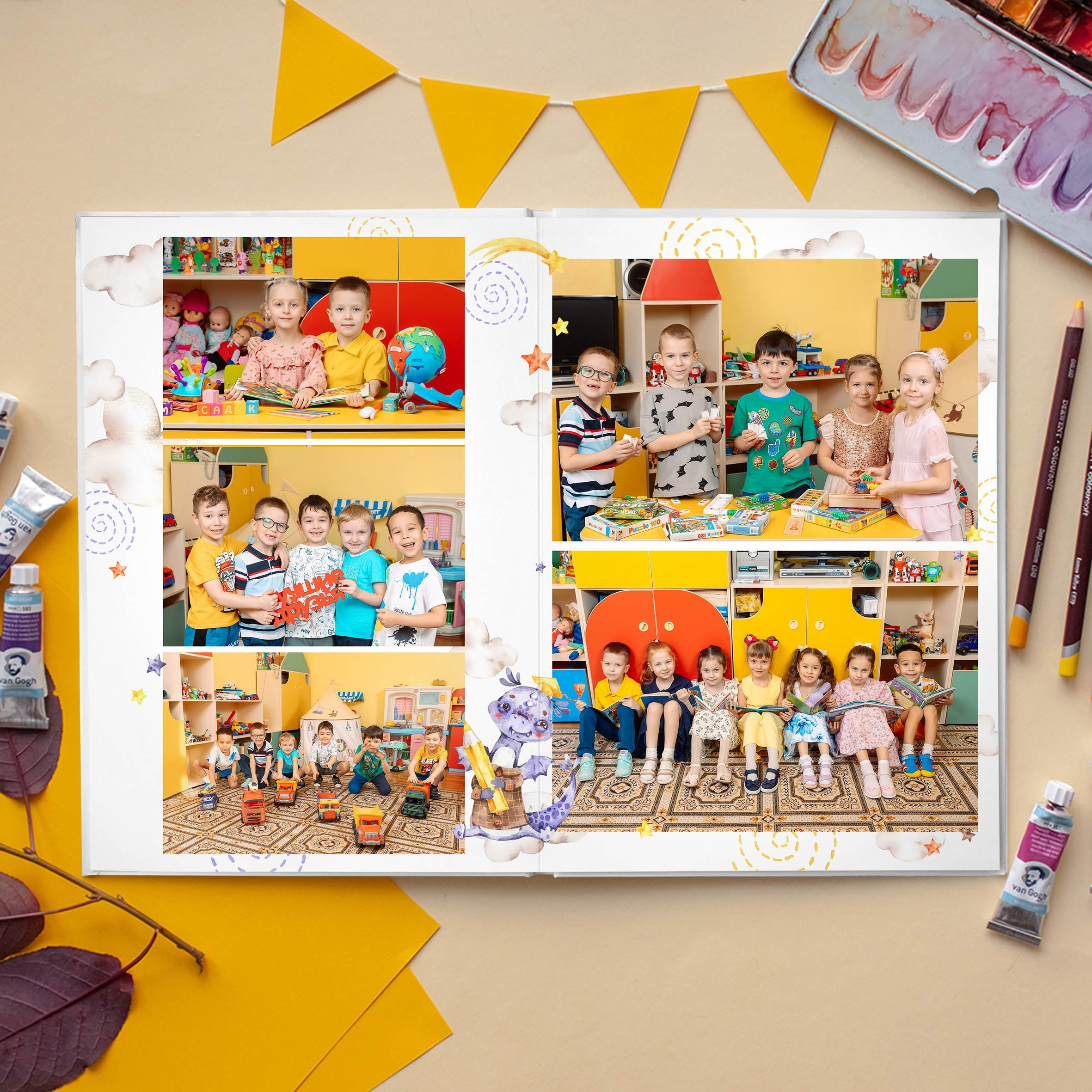 Выпускной альбом «Дайте 5» для детского сада. REPEYBOOK | Выпускные альбомы для детского сада и класса