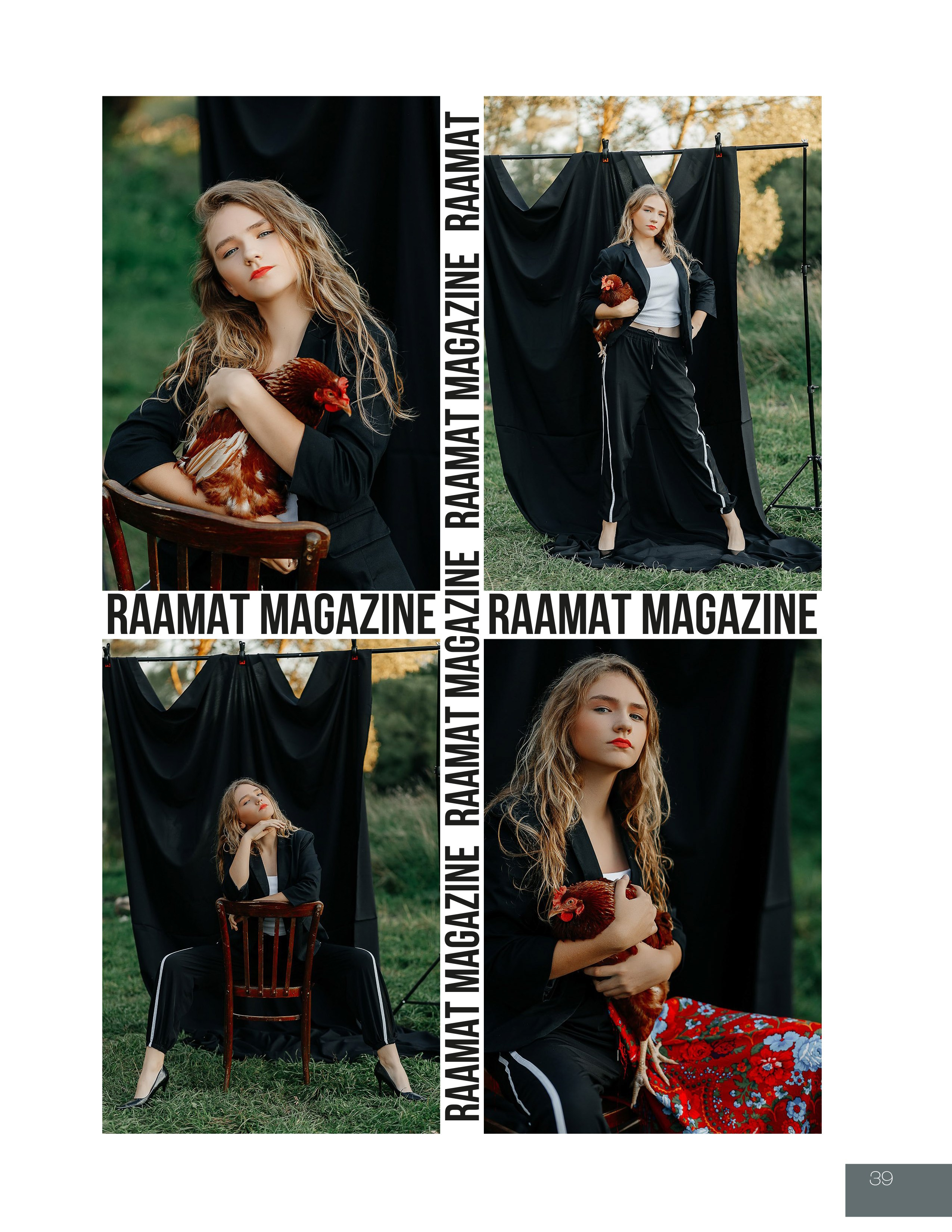 Подростковая фотосессия с  живой курочкой. Фотограф в Подольске — Мария Бучнева