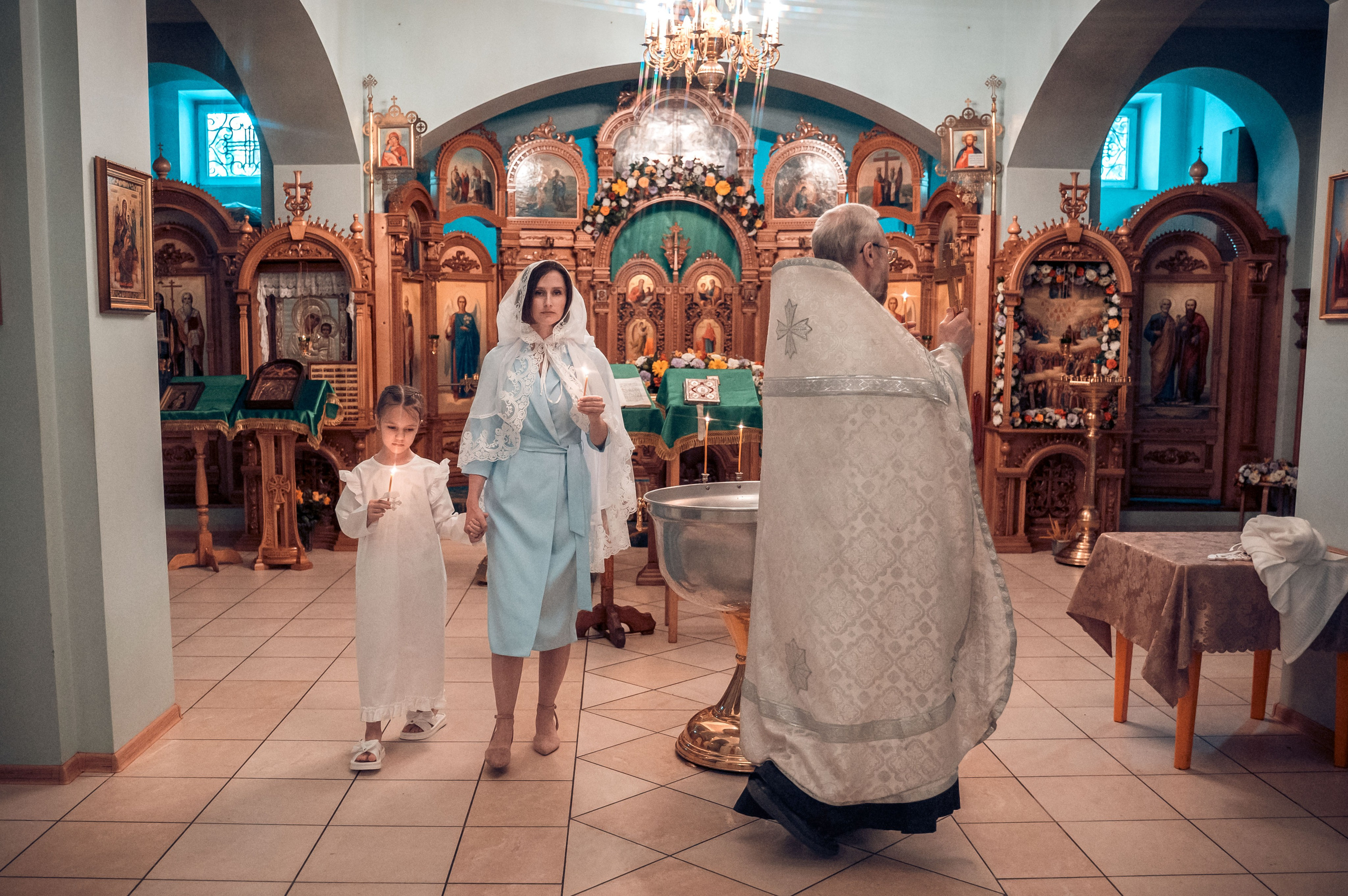 Таинство крещения Екатерины в Свято-Казанском храме. Фотограф на Таинство Венчания и Крещения в Краснодаре Абрамова Людмила
