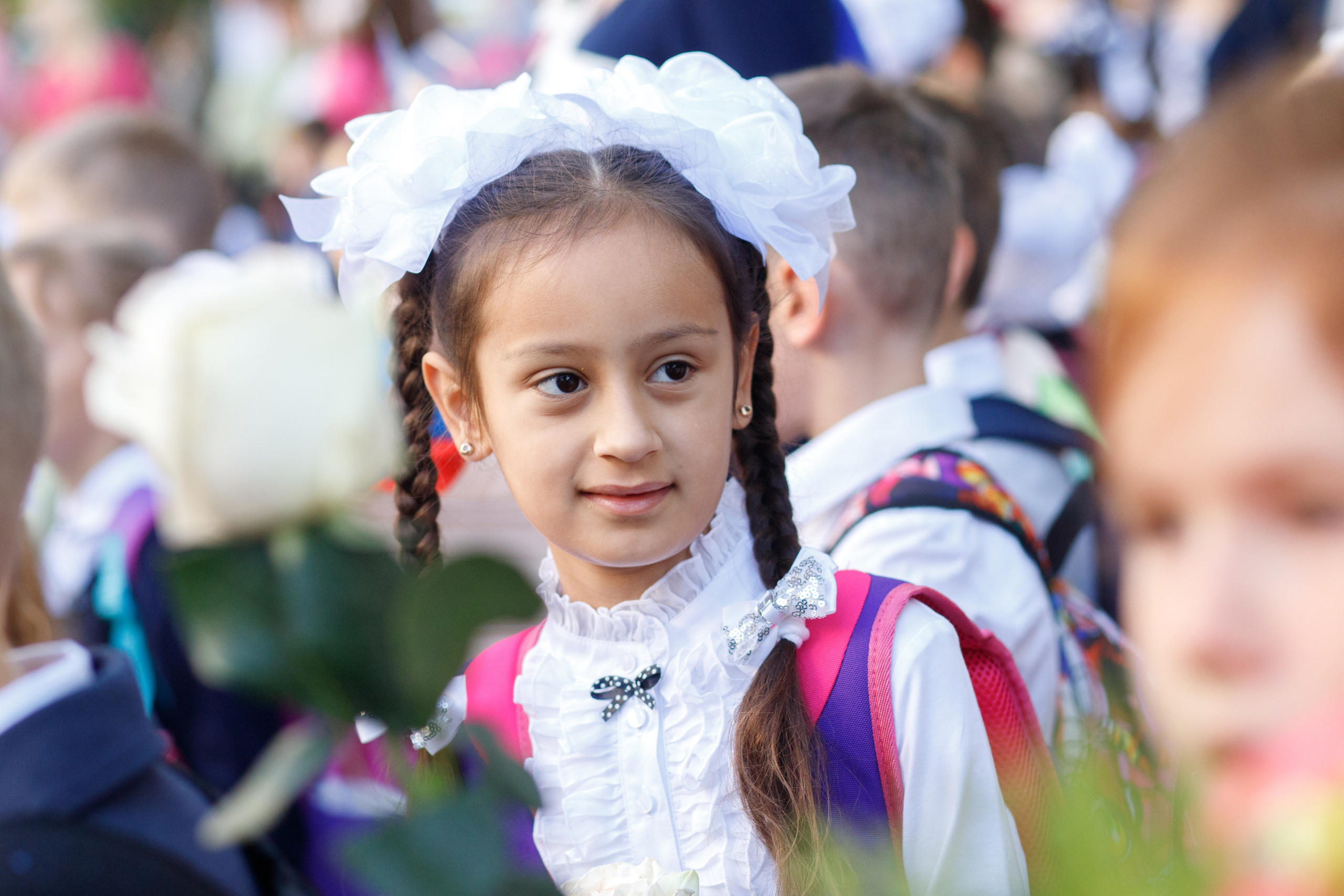 Репортажная съемка первого сентября для первоклассников. Семейный и школьный фотограф в Москве Анна Ткач