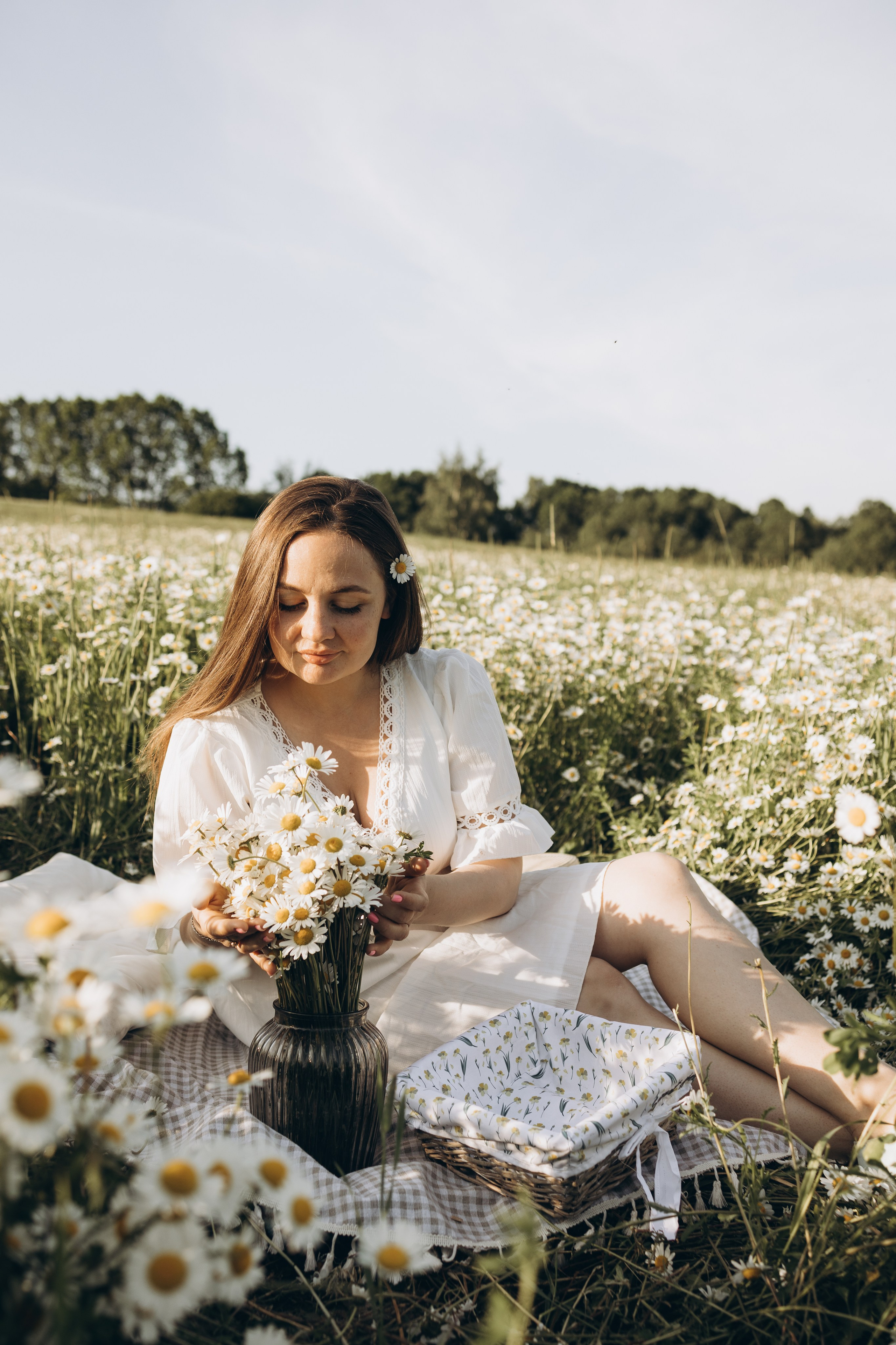 Маша и ромашки. Семейный фотограф в Москве Виктория Ястребинская