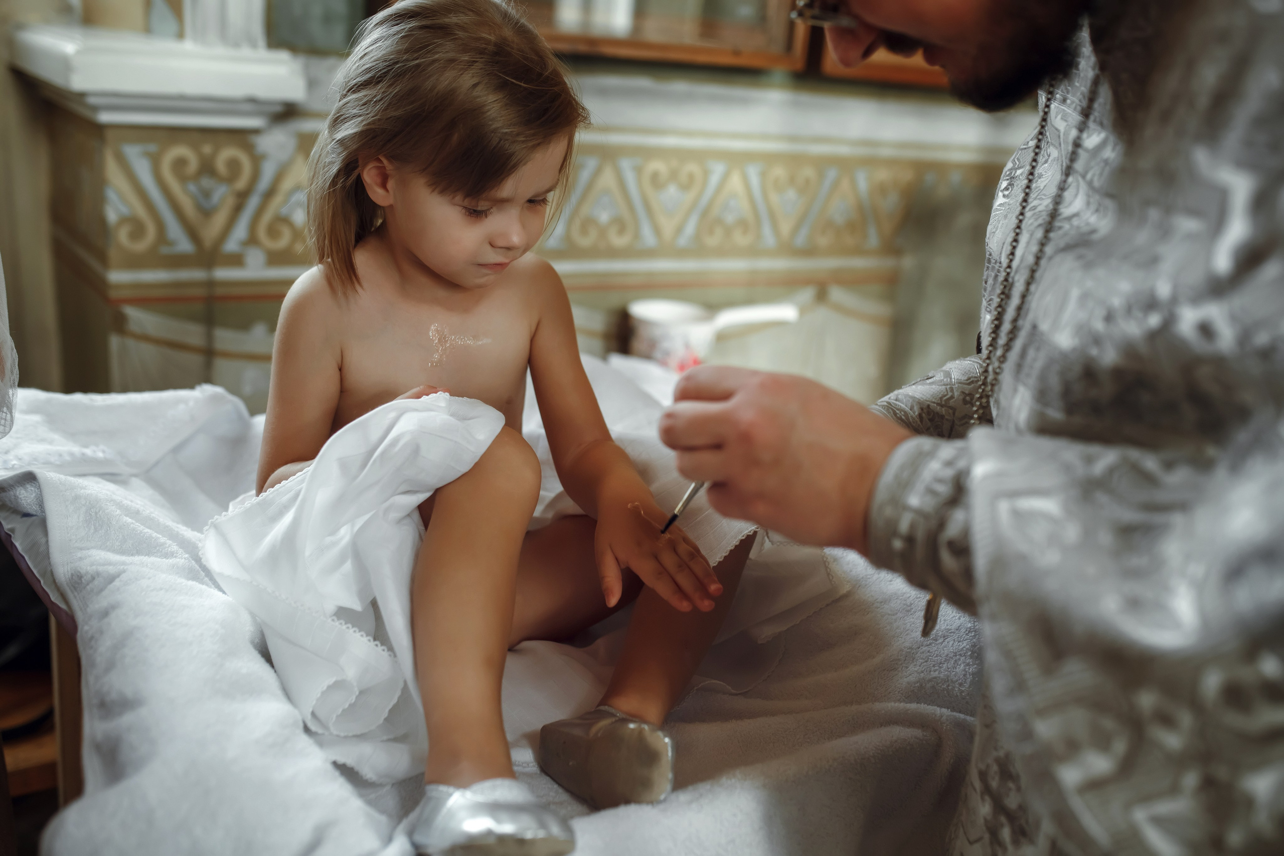 Крещение Мирославы. Фотограф на Крещение, семейный фотограф в Москве