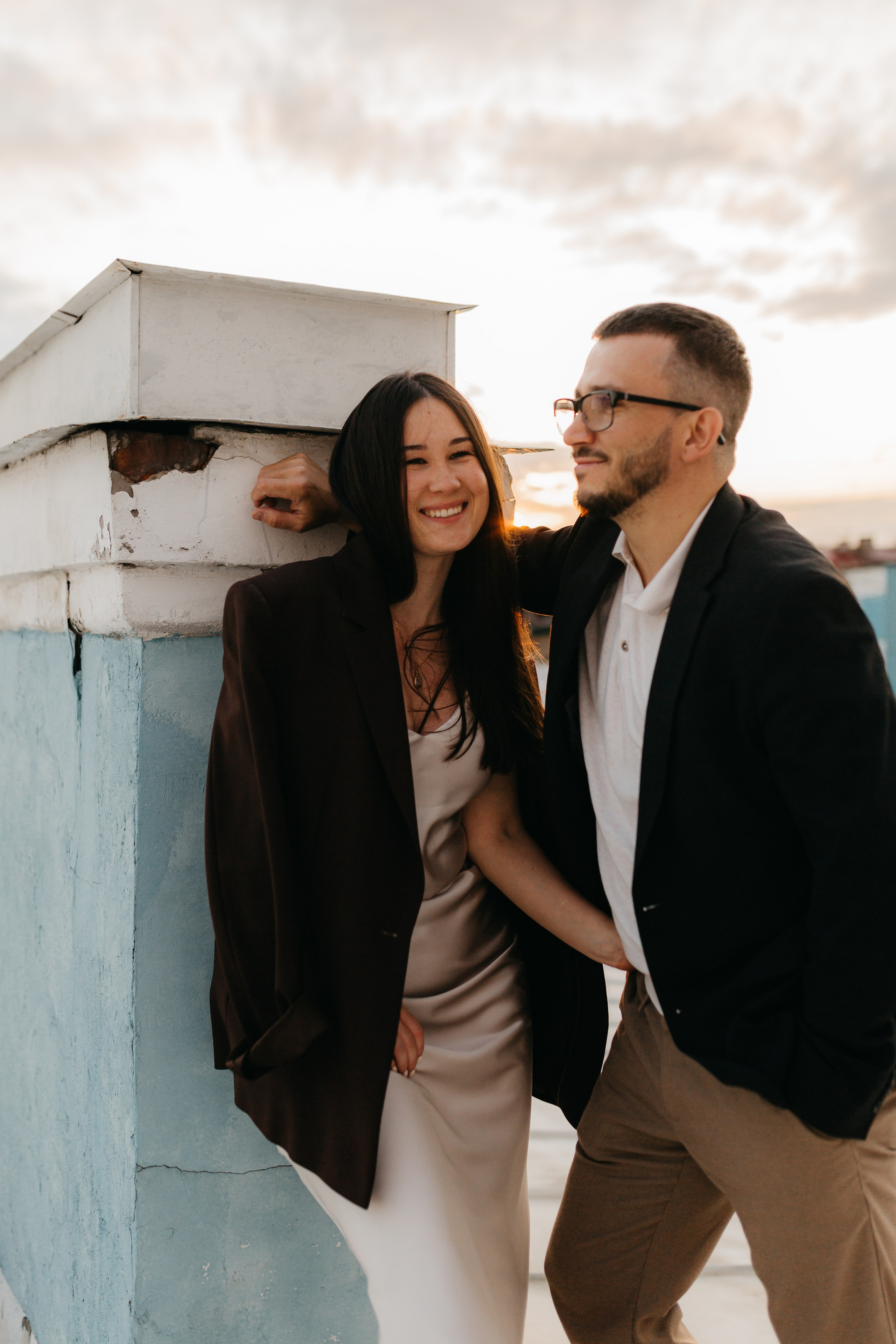 LoveStory на крышах Питера. Фотограф Санкт-Петербург Князева Елизавета