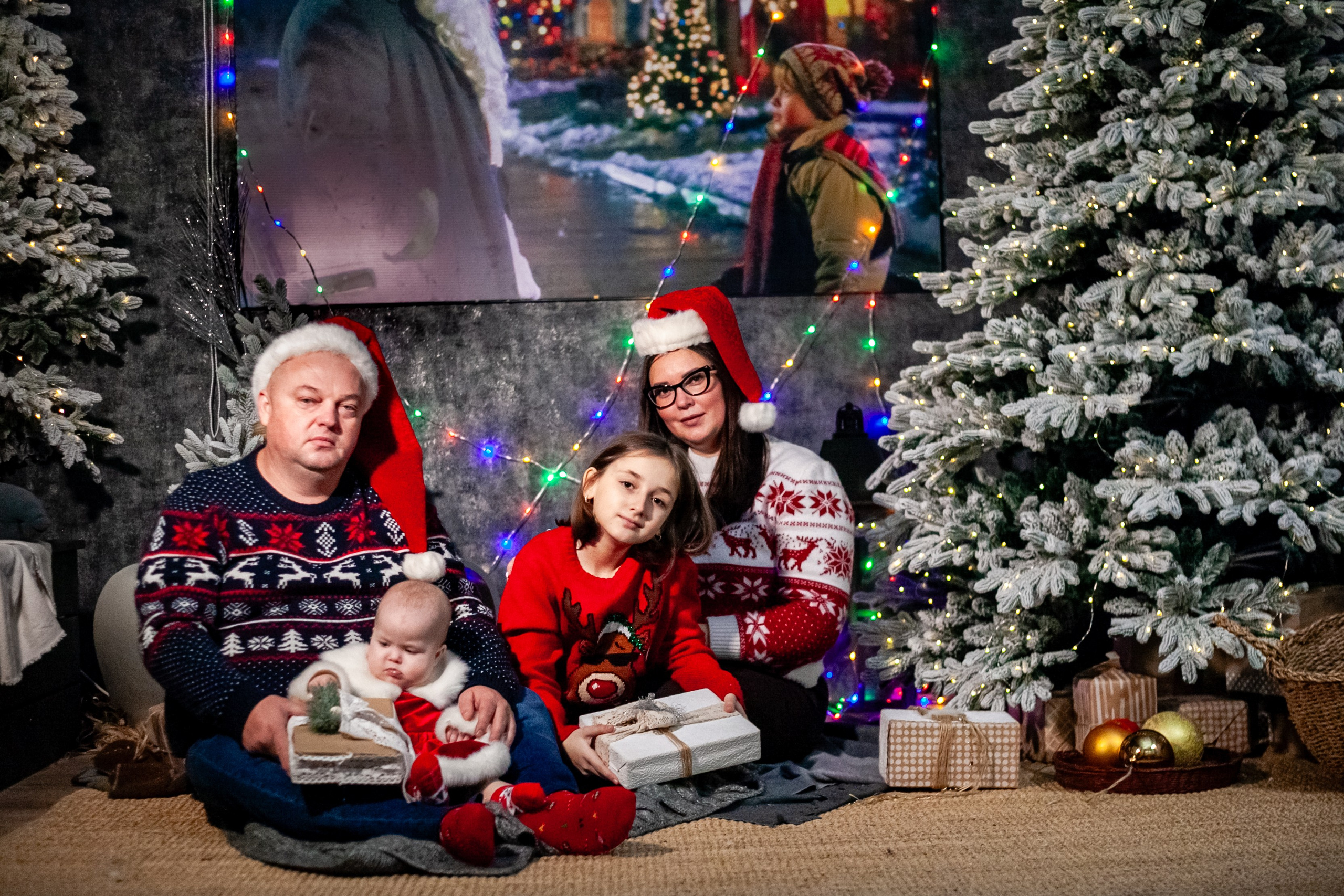 Ульяна и ее семья новый год 2024. Свадебный и семейный фотограф в Армавире