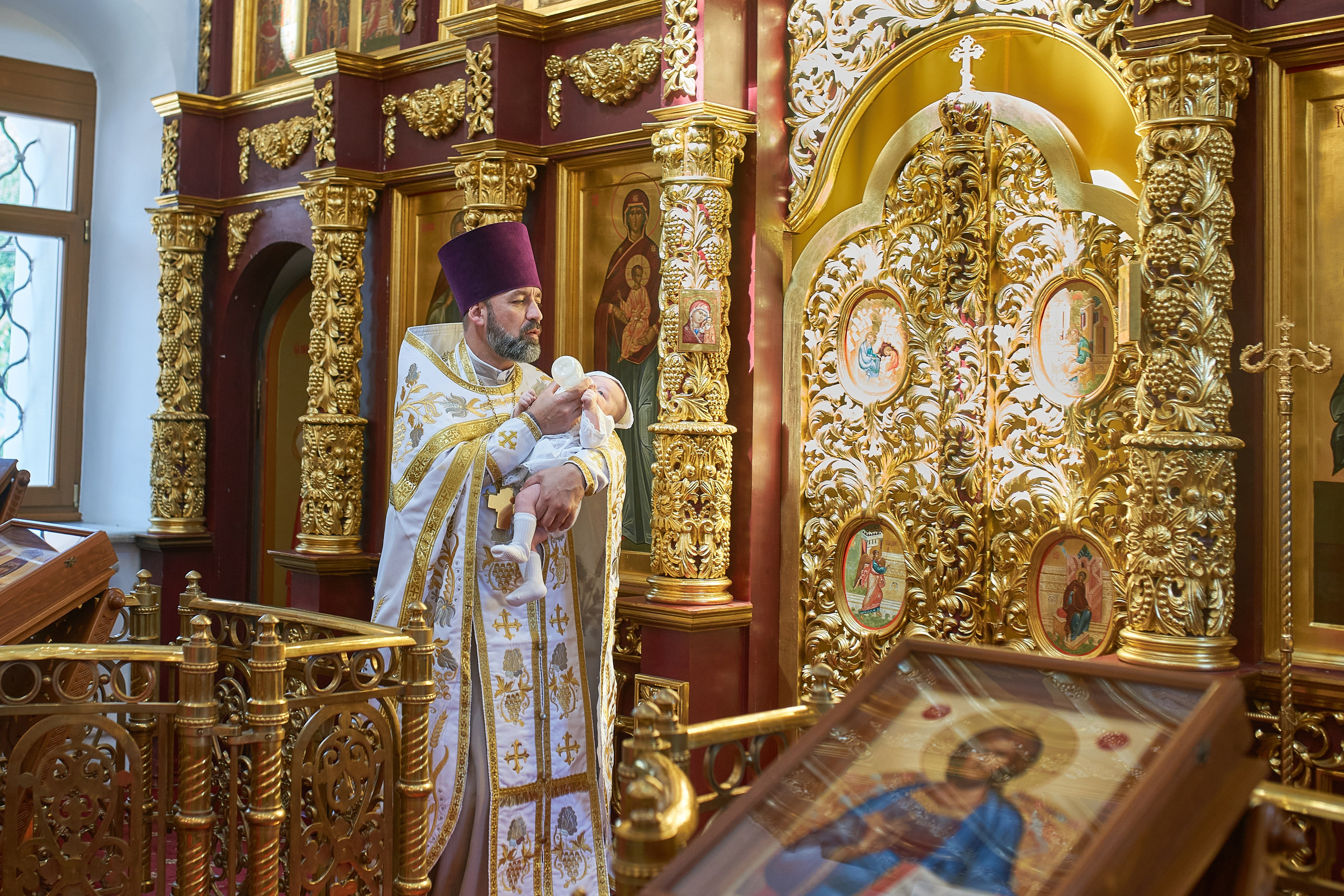 Крещение в  православном храме, Коньково, Москва