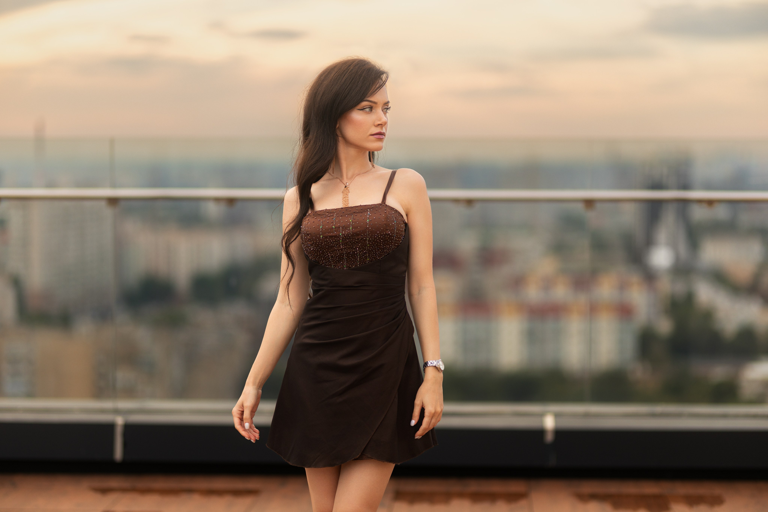 Вечерняя съемка на крыше ГЧ с Екатериной в формате для «себя». Дмитрий Шульгин, портретный фотограф в Воронеже