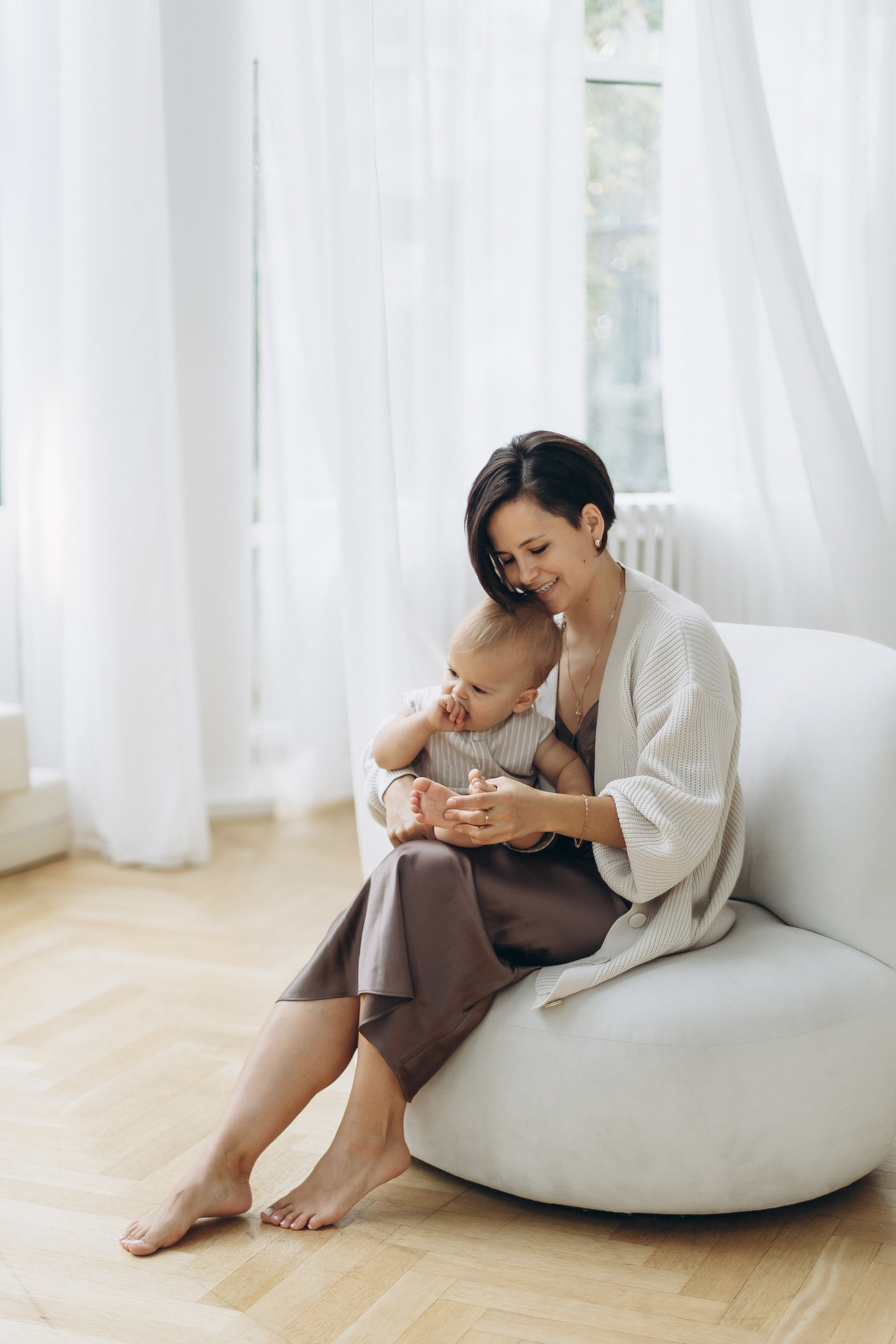 Фотосессия с малышом в студии. Семейный фотограф в Москве и Королеве Евгения Баукова
