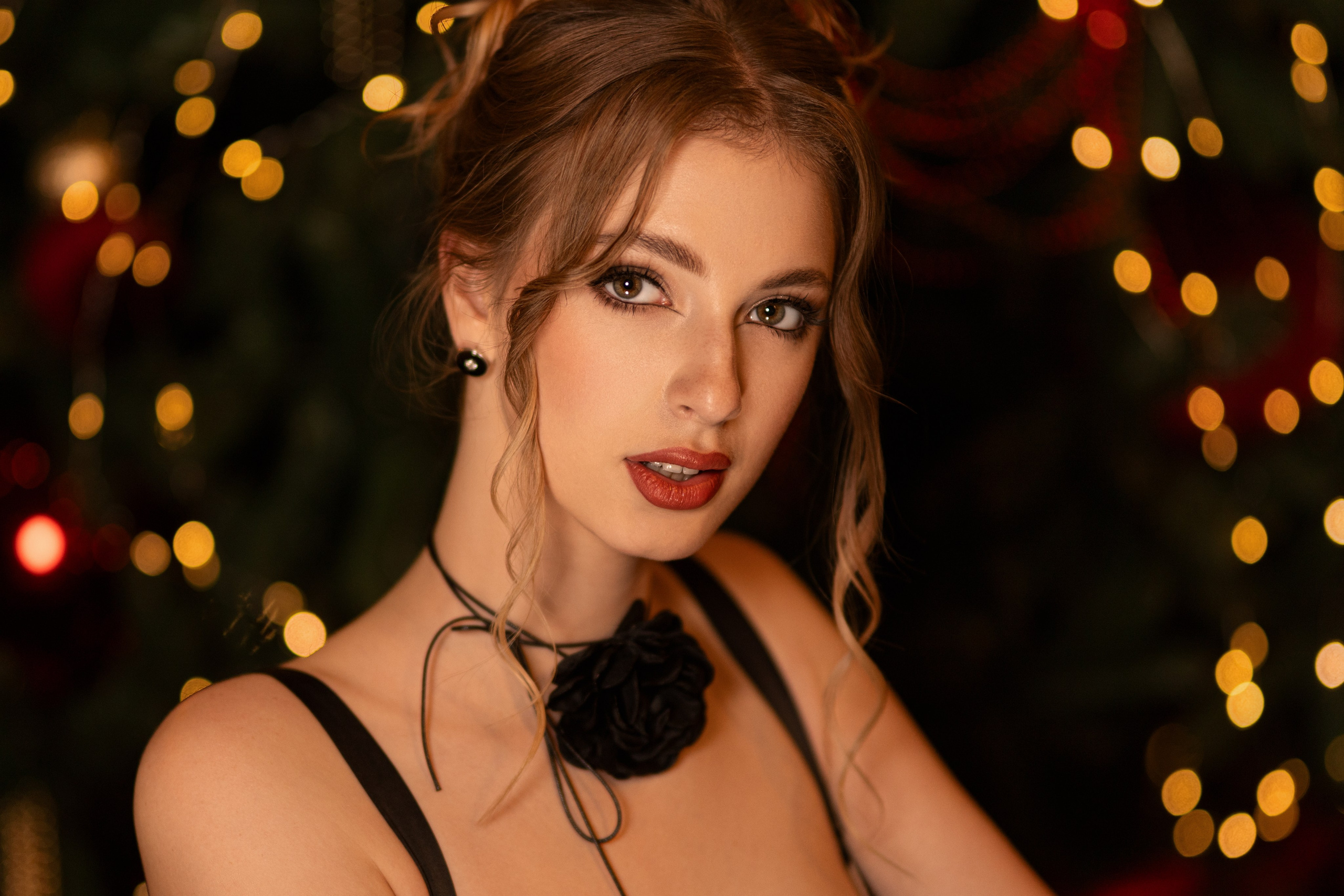 Студийная вечерняя съемка с Ксенией в интерьере