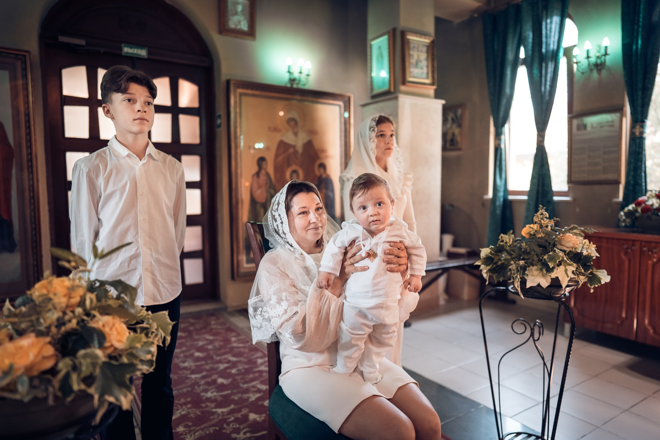 Крещение в храме Прп.Сергия Радонежского с. Орлиное. Церковный фотограф Севастополь