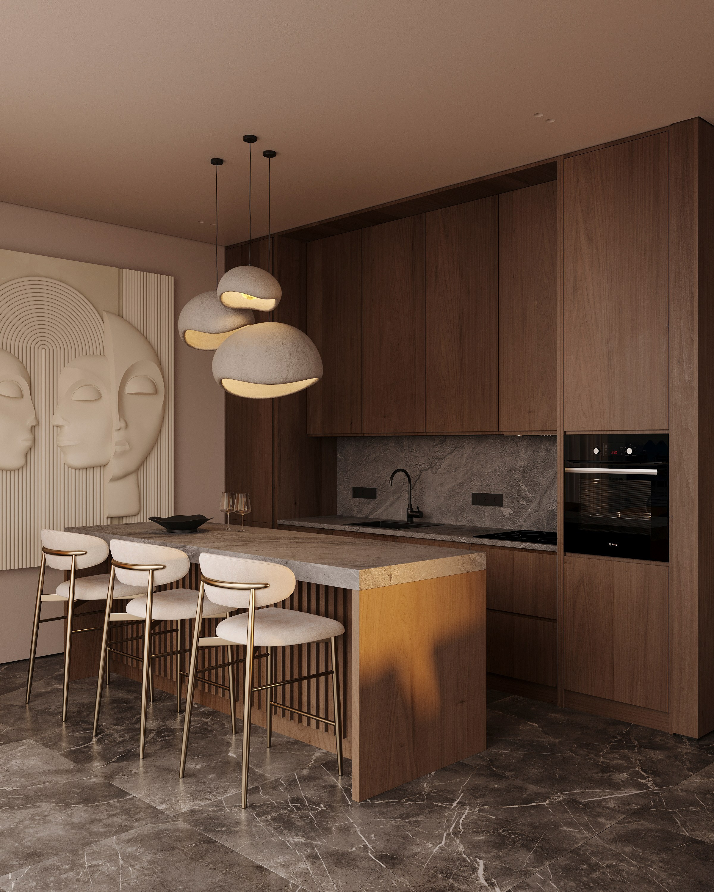 COZY SKYLINE | CONCEPTUAL PROJECT. Interior Visualization by Valerie Stetyukevich