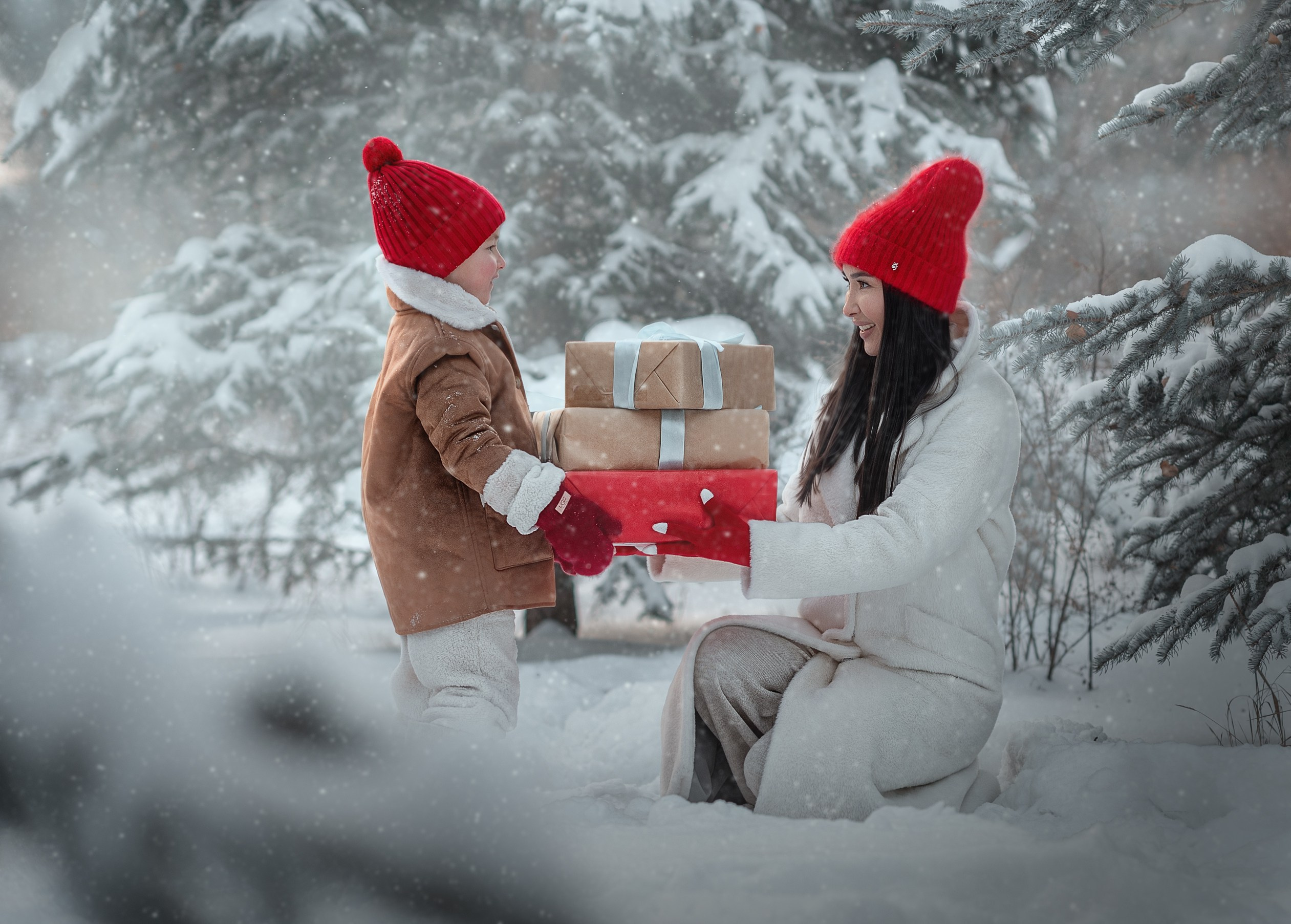 САНТА НА УЛИЦЕ. Семейный фотограф Екатеринбург Лора Мур