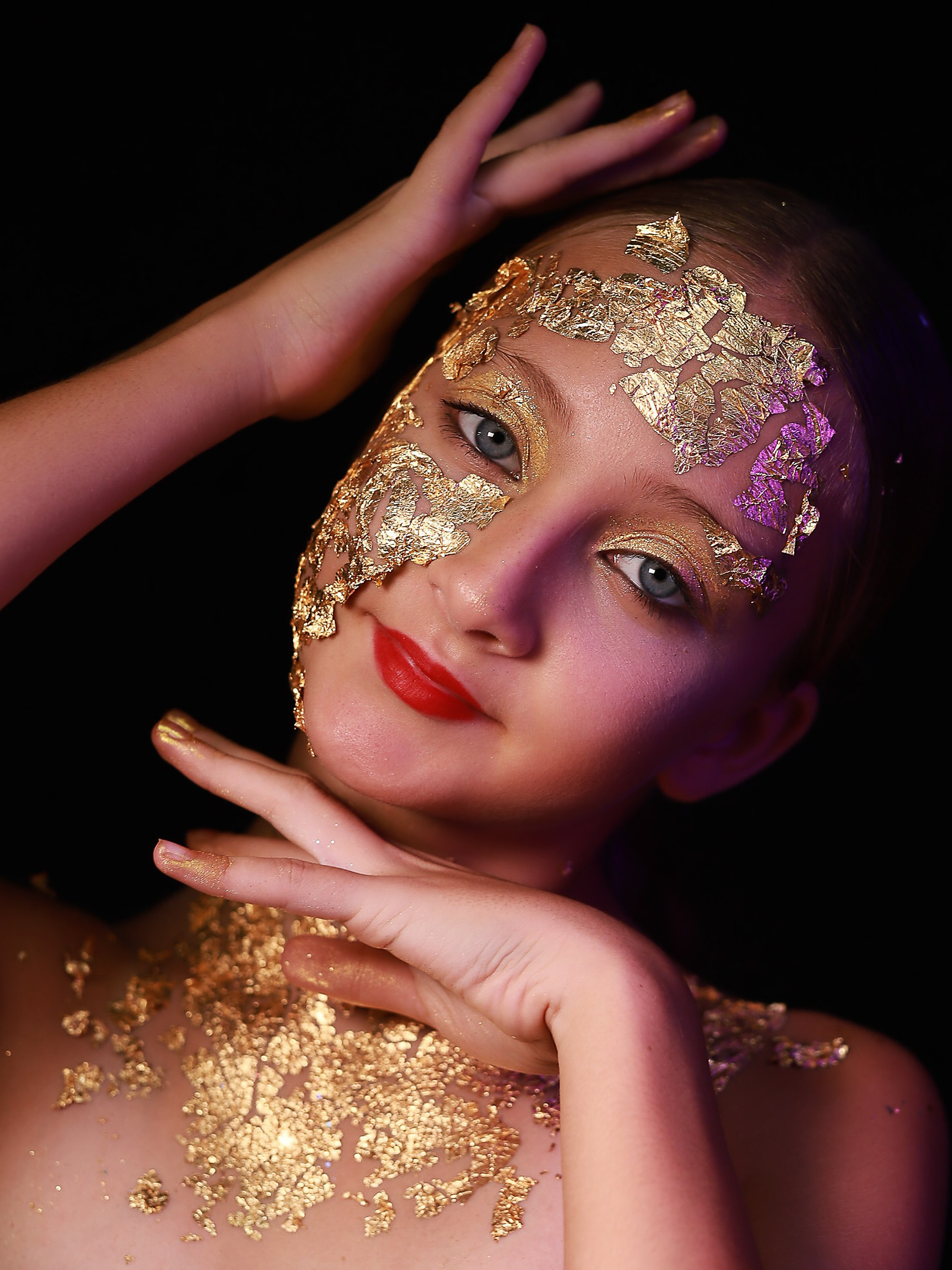 Портреты с глитер. Фотограф Юлия Мальцева