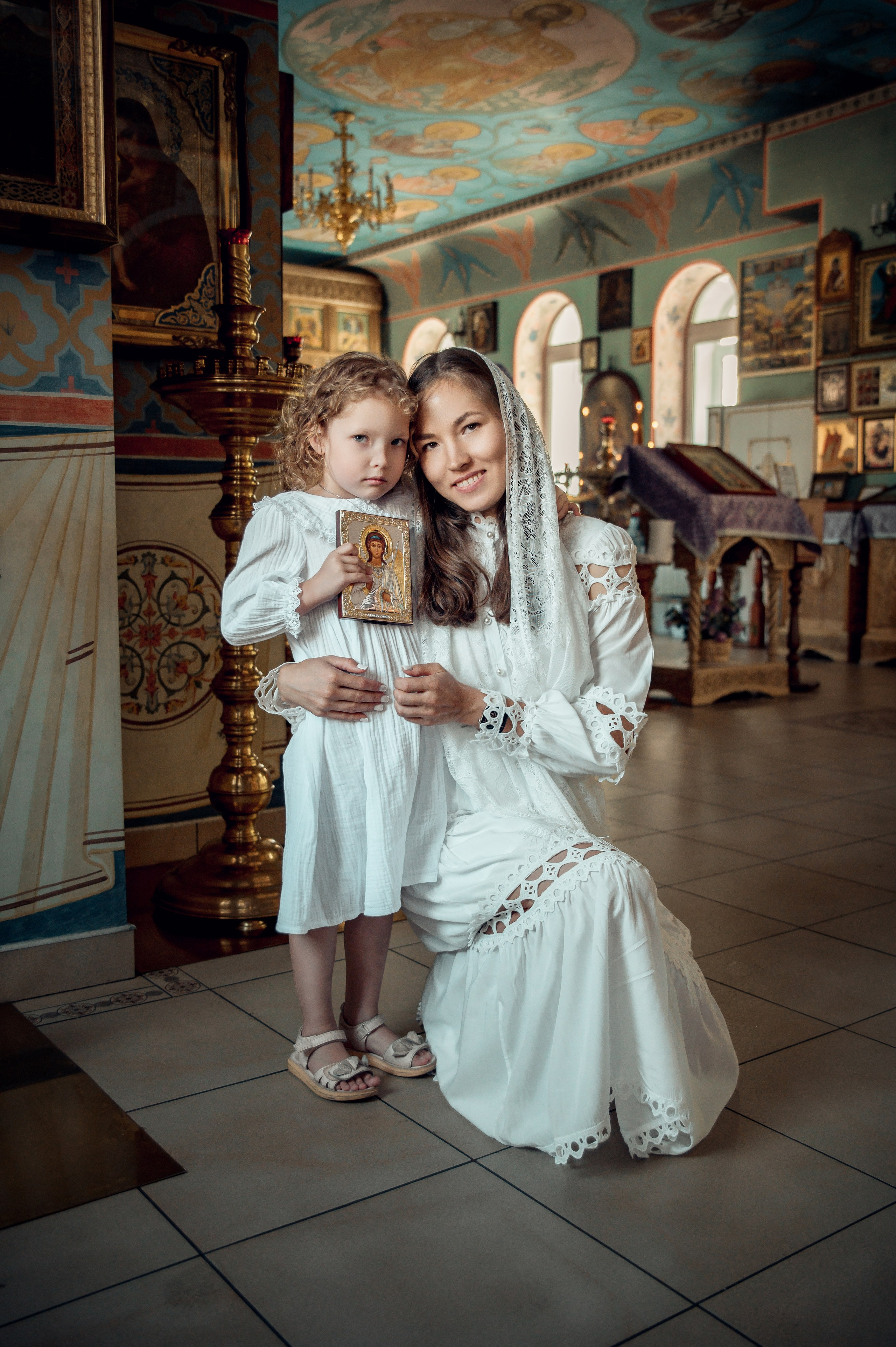 Таинство Крещения Арины, Церковь Всех Святых в Земле Российской г. Волгоград. Церковный, семейный и репортажный фотограф Волгоград, Волжский