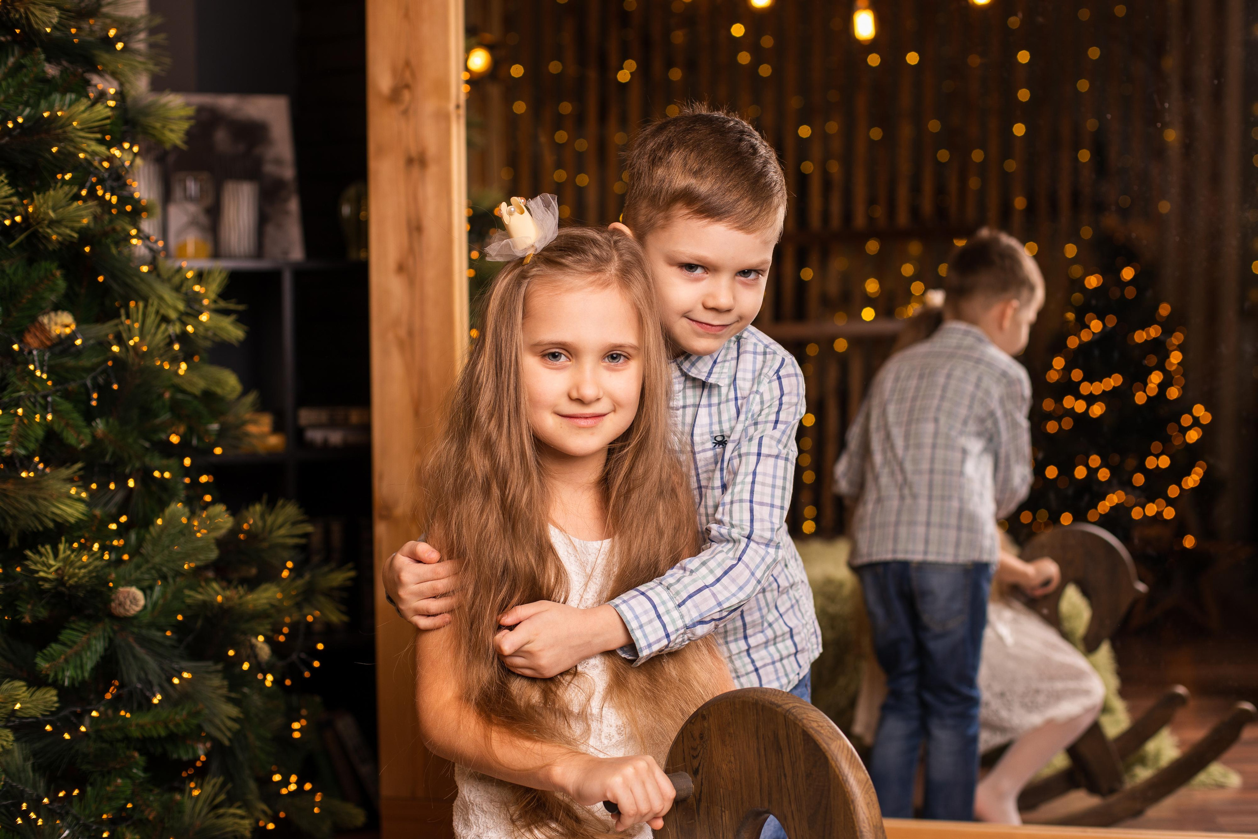 Семейная новогодняя съемка для Ирины и Влада. Женский семейный фотограф Тула Москва Захарова Анна