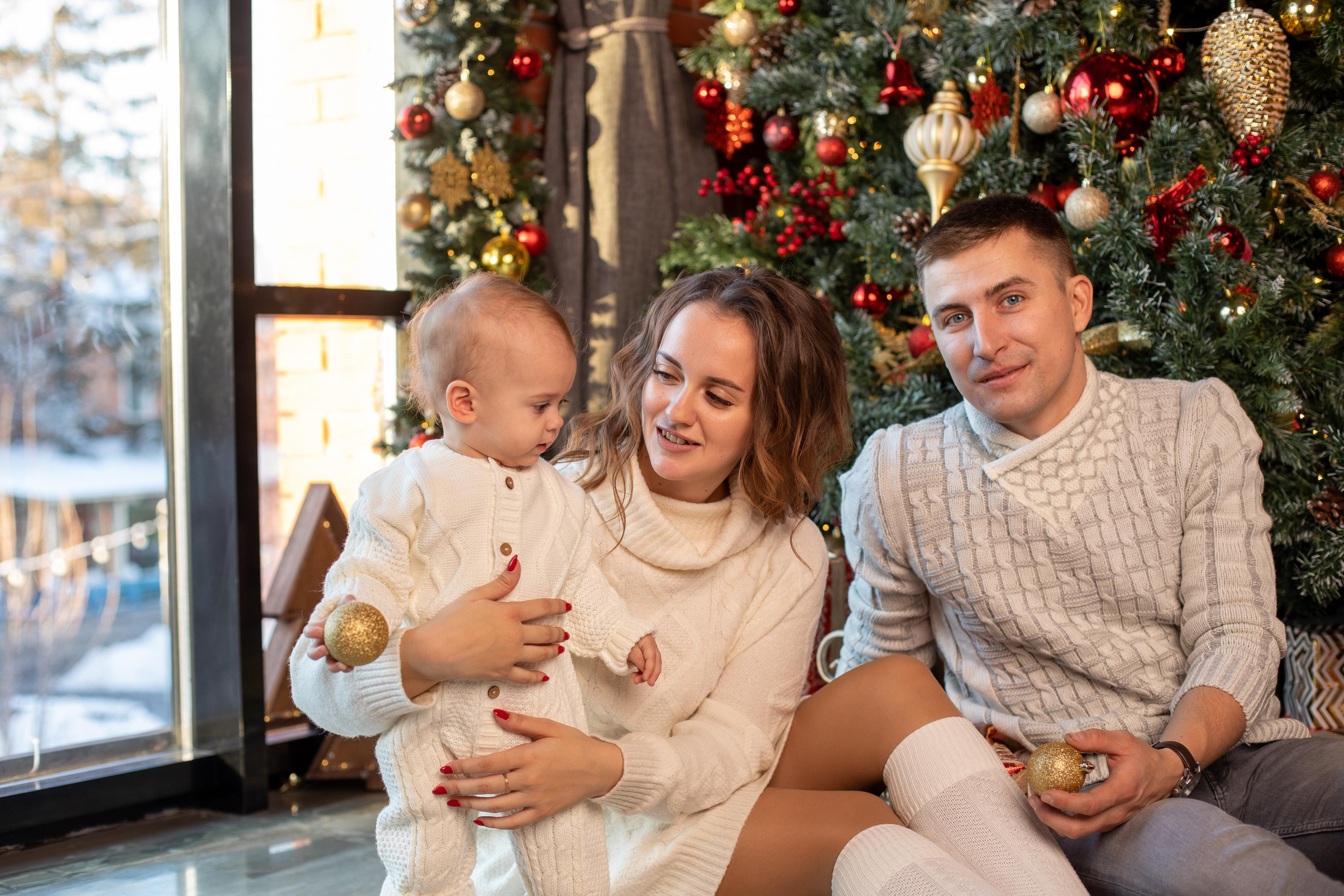 Домашняя новогодняя съемка для Татьяны, Влада и Бэллы. Женский семейный фотограф Тула Москва Захарова Анна
