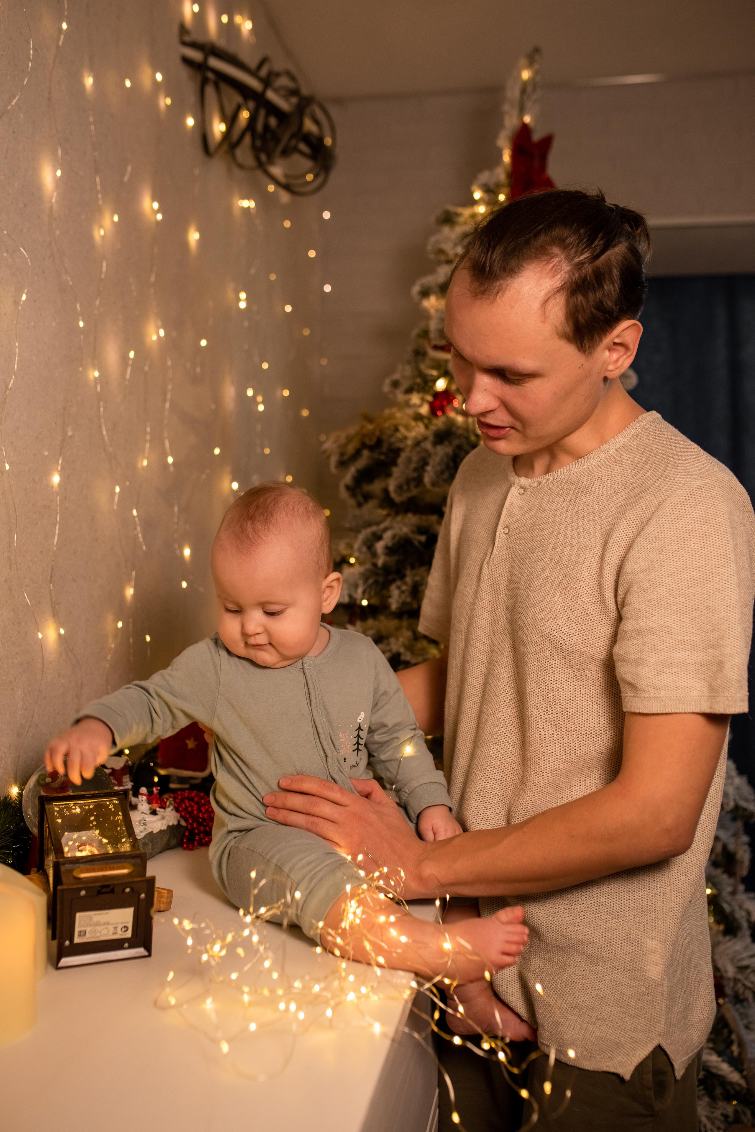 Домашняя новогодняя съемка для Татьяны, Влада и Бэллы. Женский семейный фотограф Тула Москва Захарова Анна