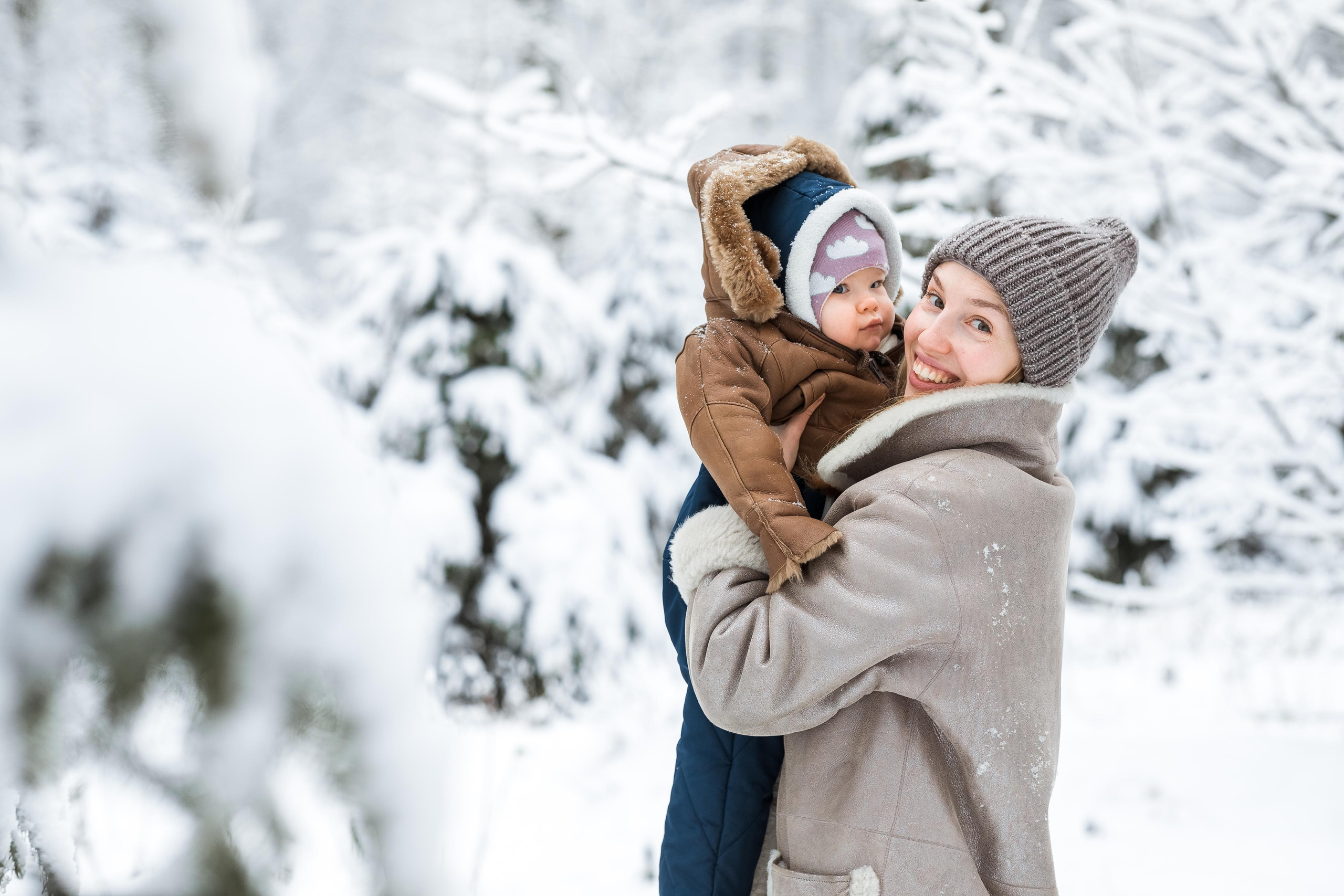 Снежная фотопрогулка для Людмилы, Александра и Ангелины. Женский семейный фотограф Тула Москва Захарова Анна