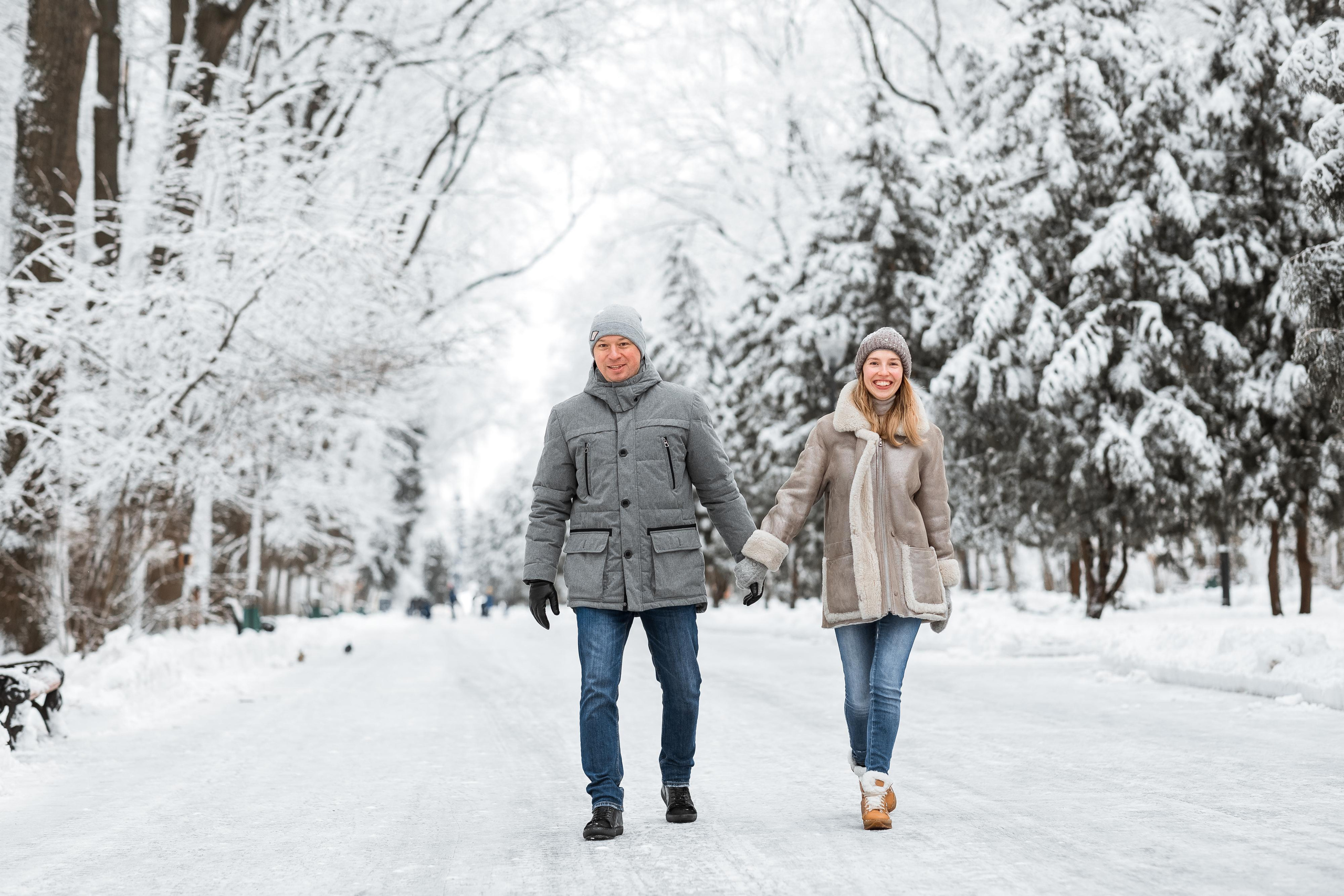 Снежная фотопрогулка для Людмилы, Александра и Ангелины. Женский семейный фотограф Тула Москва Захарова Анна