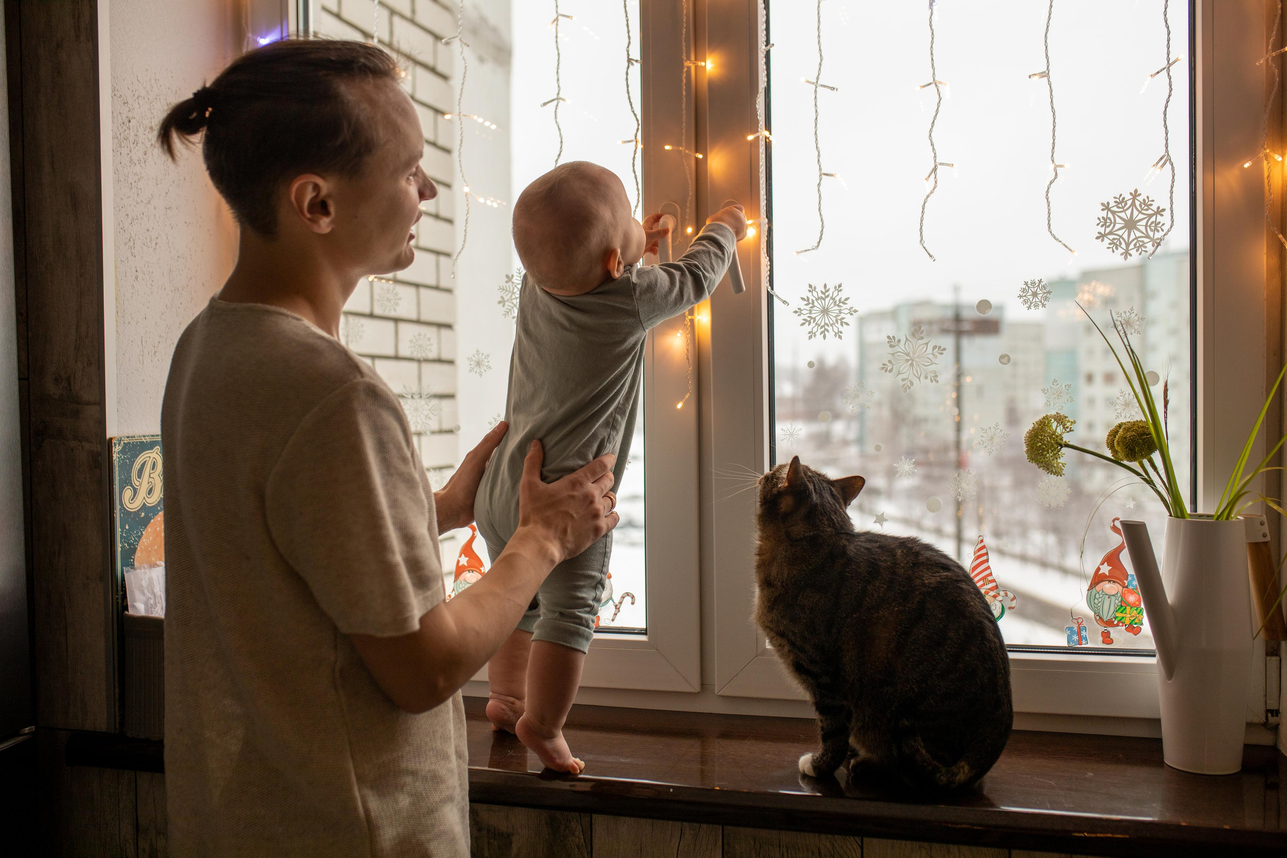 Домашняя новогодняя съемка для Татьяны, Влада и Бэллы. Женский семейный фотограф Тула Москва Захарова Анна