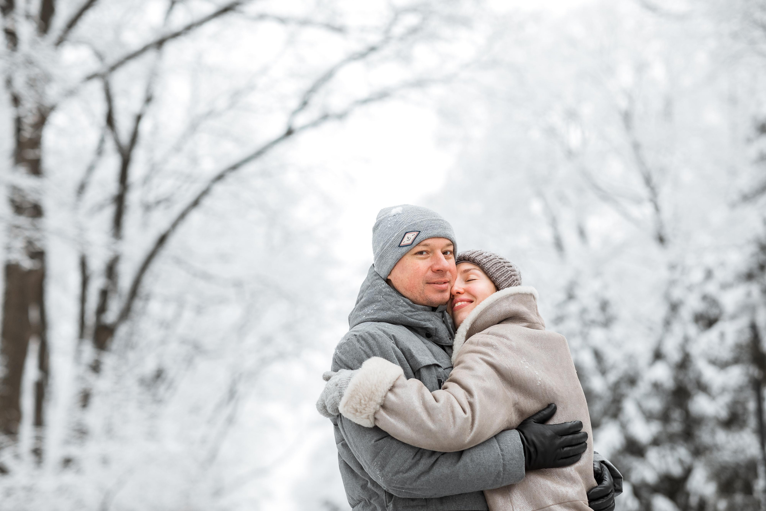 Снежная фотопрогулка для Людмилы, Александра и Ангелины. Женский семейный фотограф Тула Москва Захарова Анна