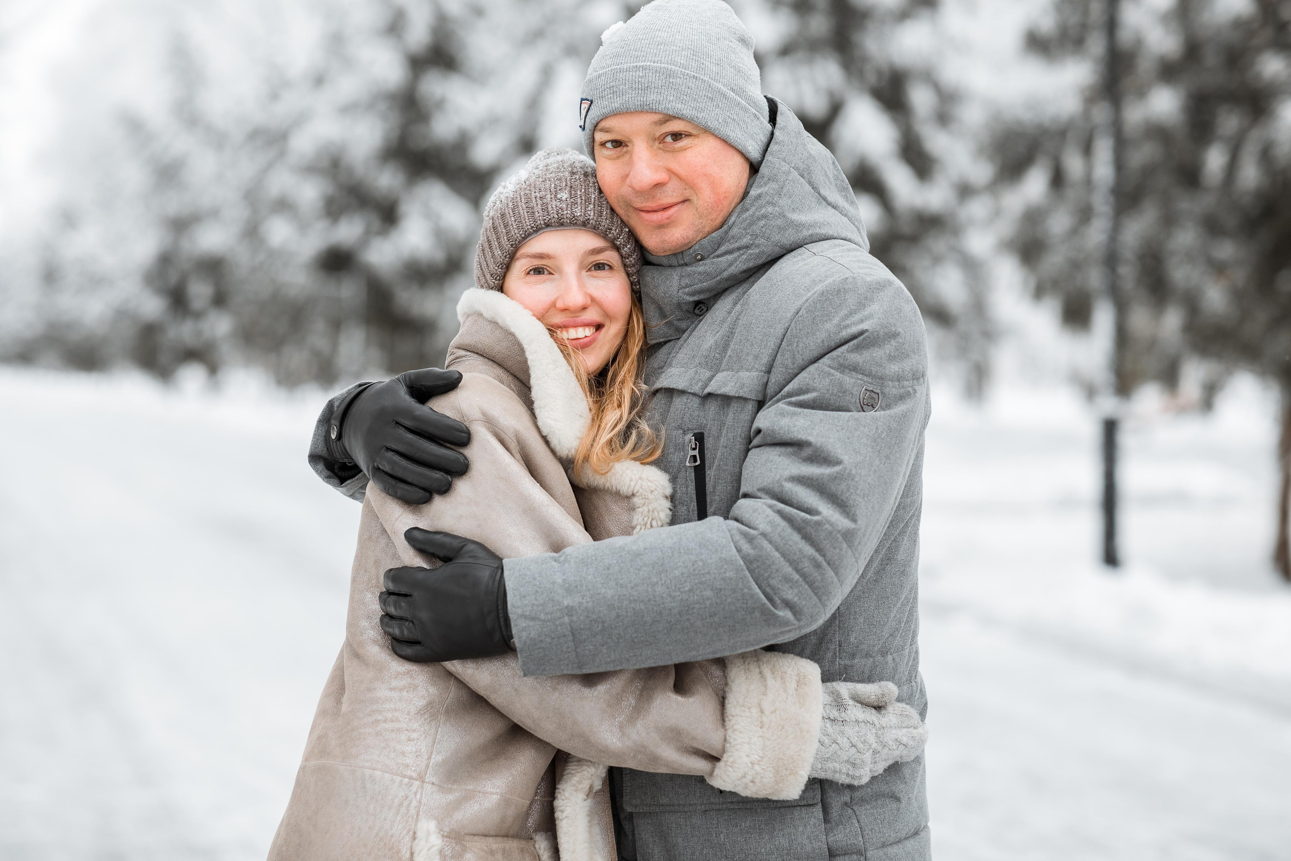 Снежная фотопрогулка для Людмилы, Александра и Ангелины. Женский семейный фотограф Тула Москва Захарова Анна