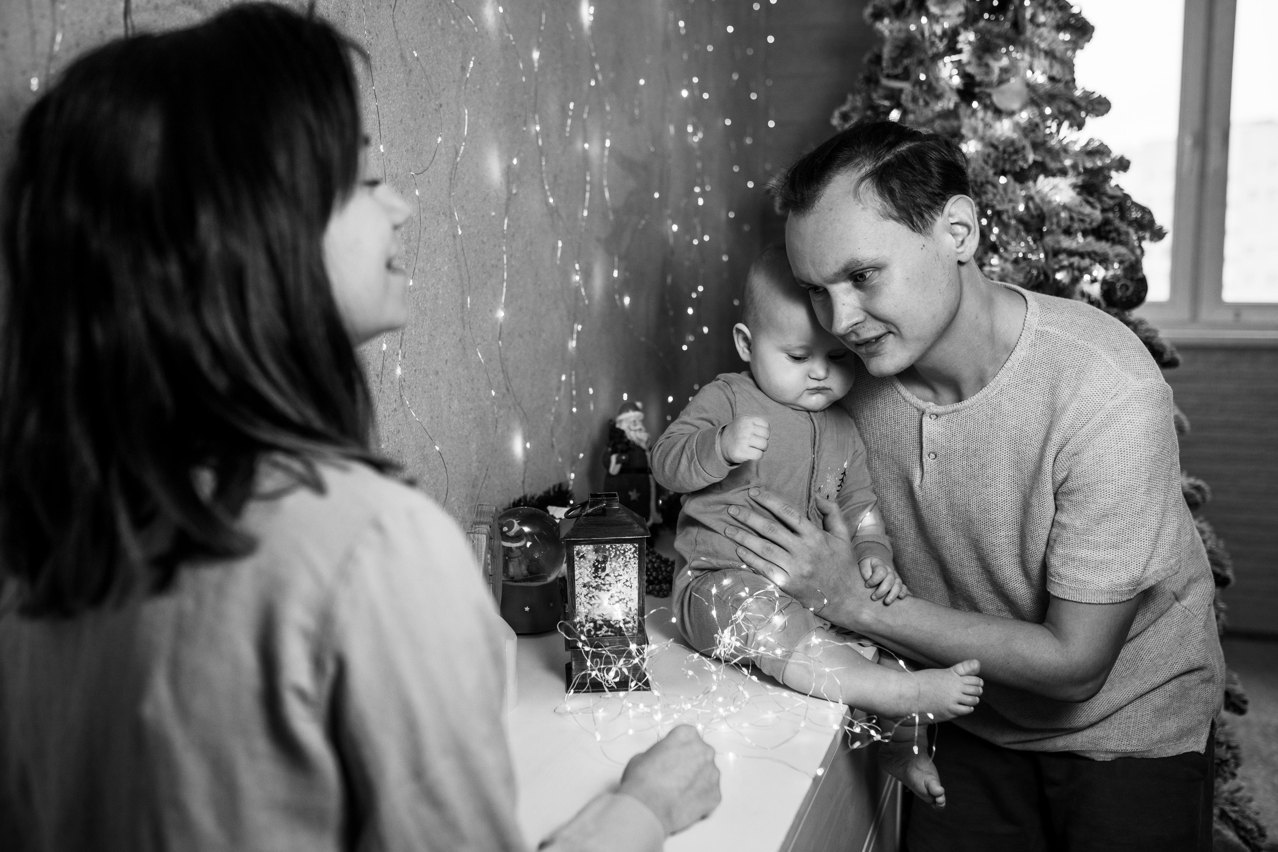 Домашняя новогодняя съемка для Татьяны, Влада и Бэллы. Женский семейный фотограф Тула Москва Захарова Анна