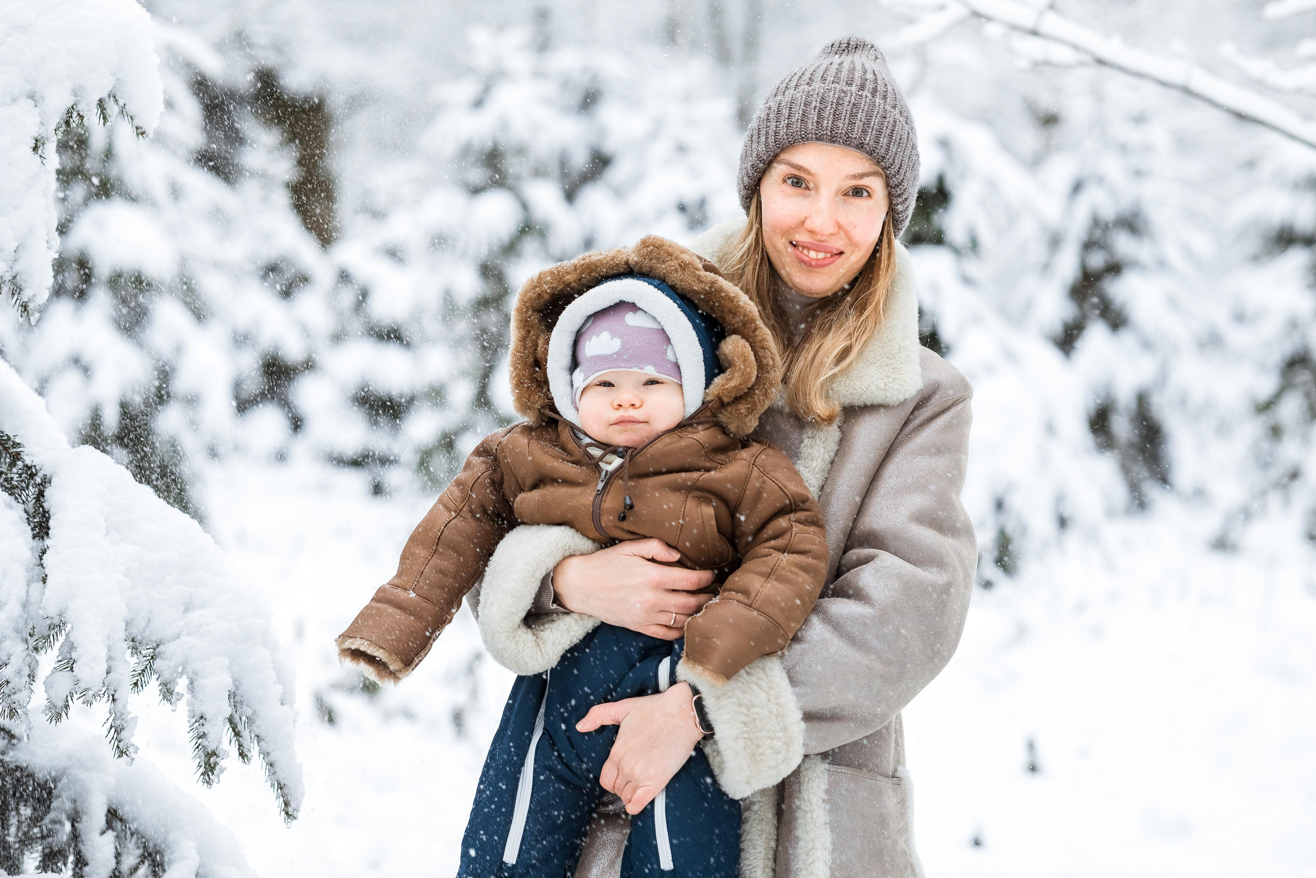 Снежная фотопрогулка для Людмилы, Александра и Ангелины. Женский семейный фотограф Тула Москва Захарова Анна