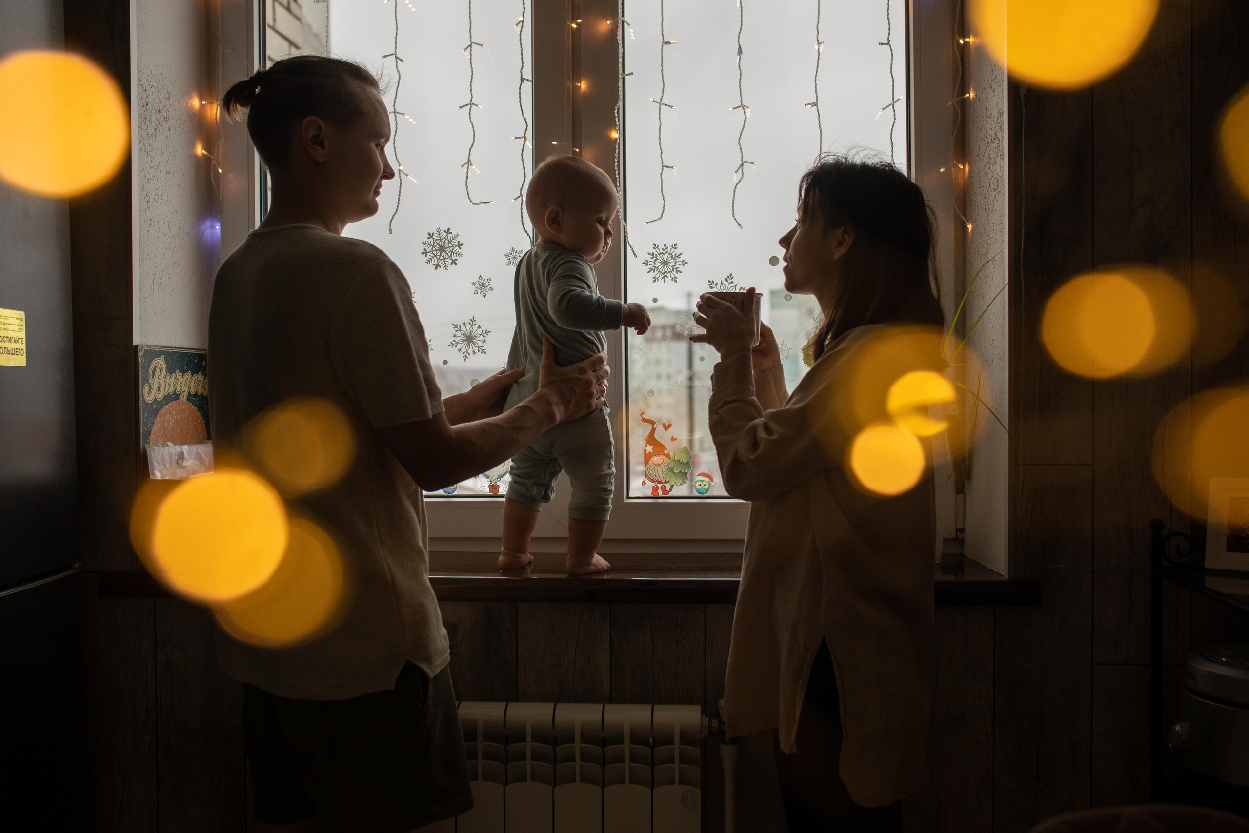 Домашняя новогодняя съемка для Татьяны, Влада и Бэллы. Женский семейный фотограф Тула Москва Захарова Анна